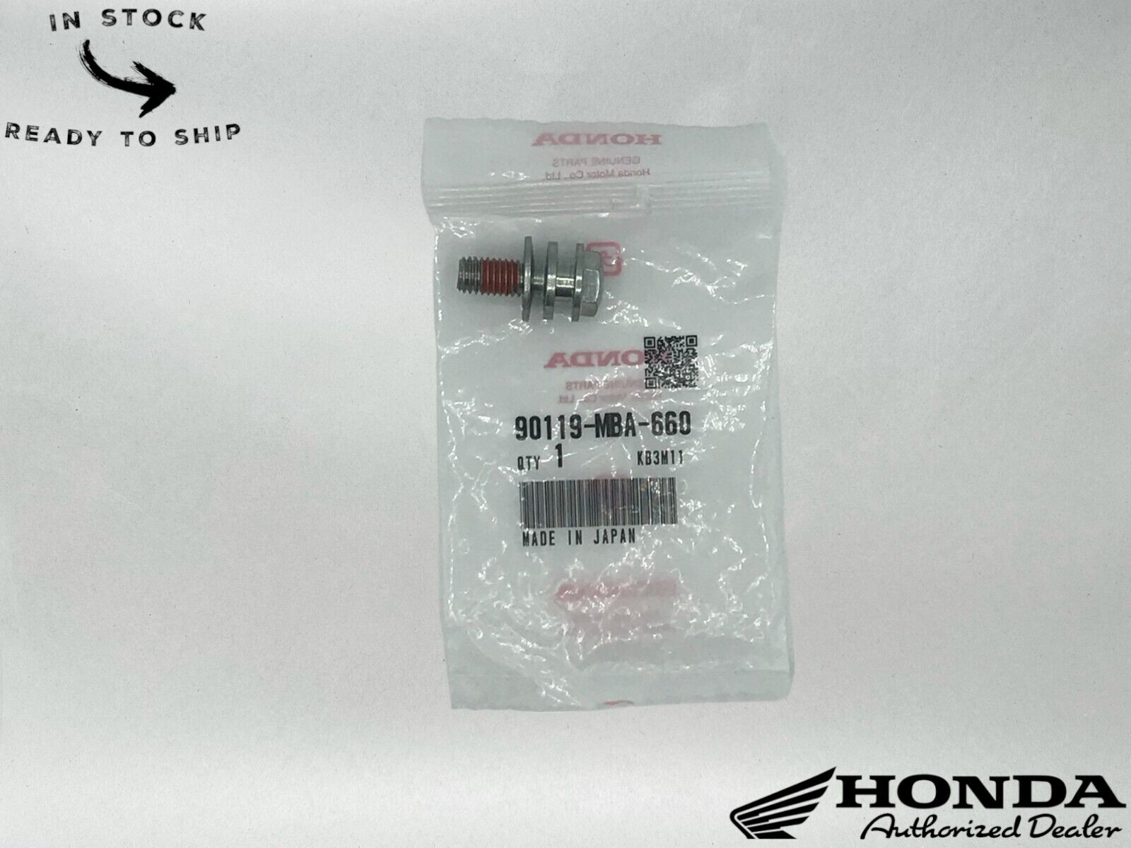 Honda Genuine OEM Special Bolt (8mm) 90119-MBA-660