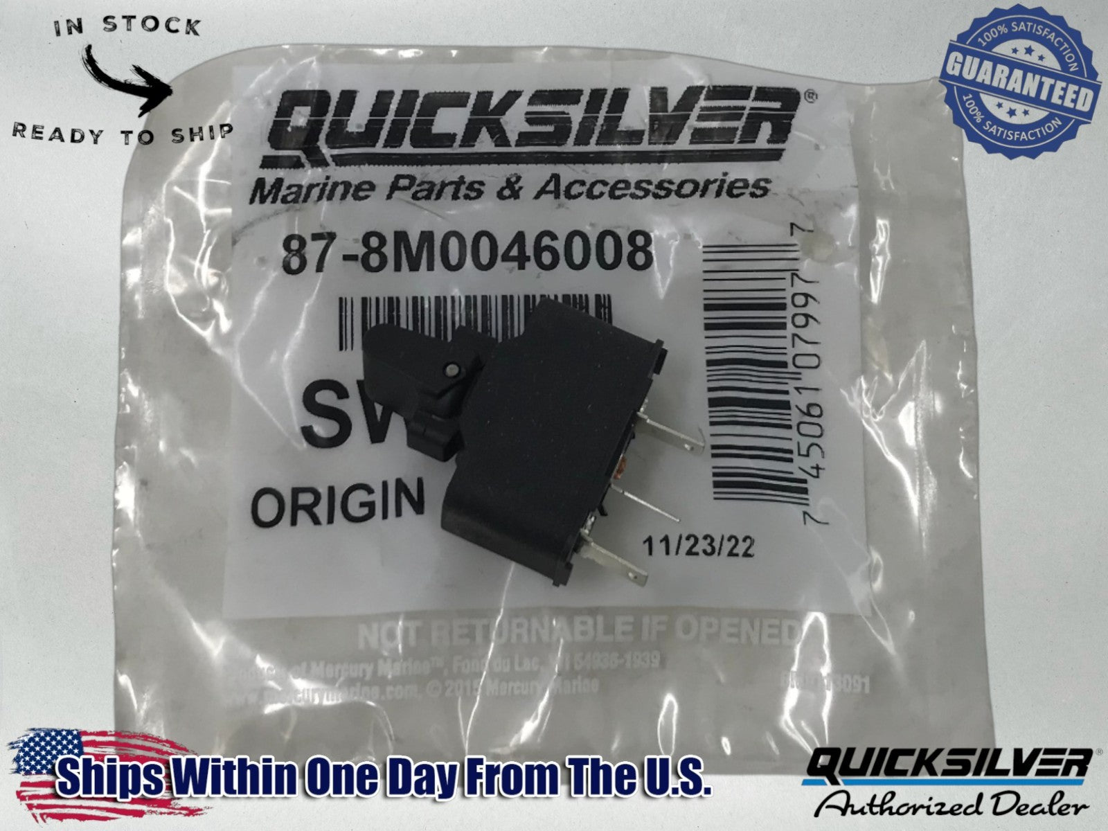 Mercury OEM MerCruiser Shifter Remote Trim Control Paddle Switch 87-8M0046008