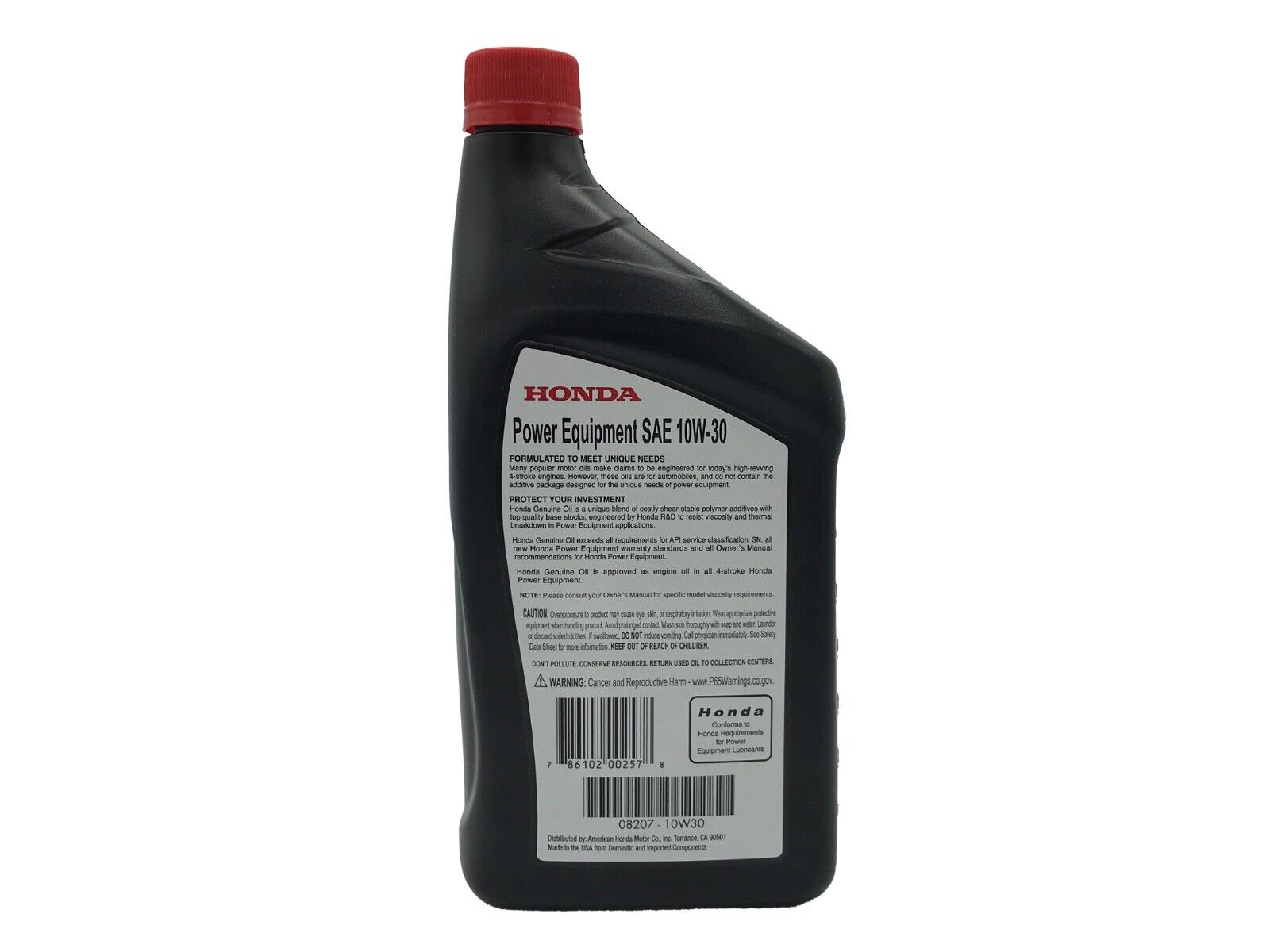 Genuine Honda OEM 10W-30 Motor Oil 08207-10W-30 - 4 Pack