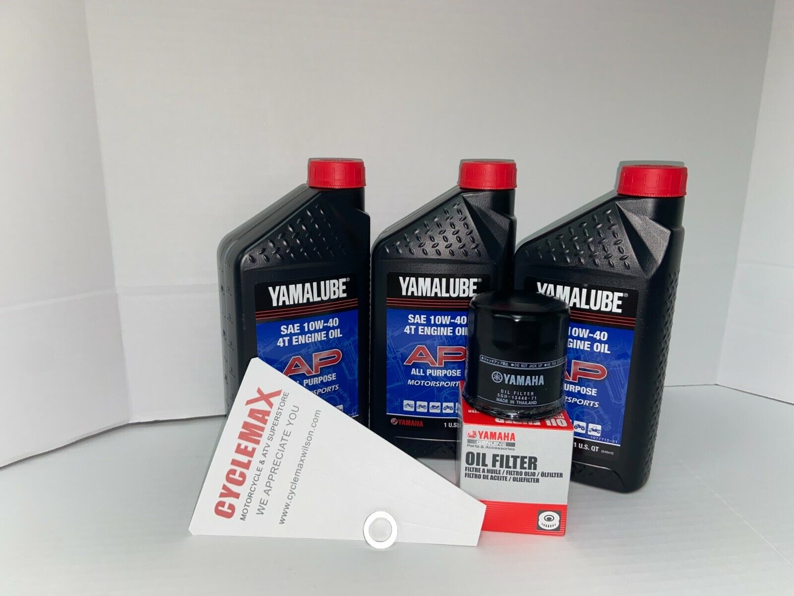 Yamalube OEM Oil Change Kit 10W-40 for Yamaha KODIAK 450 4x4 Auto 2003-2006