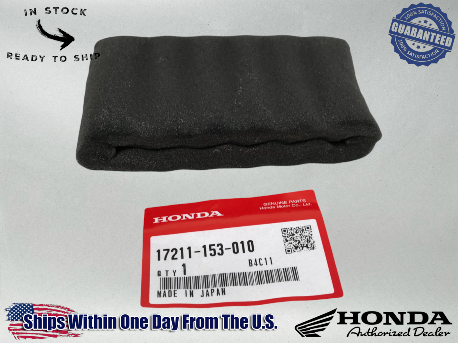 Honda OEM AIR FILTER CLEANER ELEMENT 77-84 XR80 XR75 17211-153-010