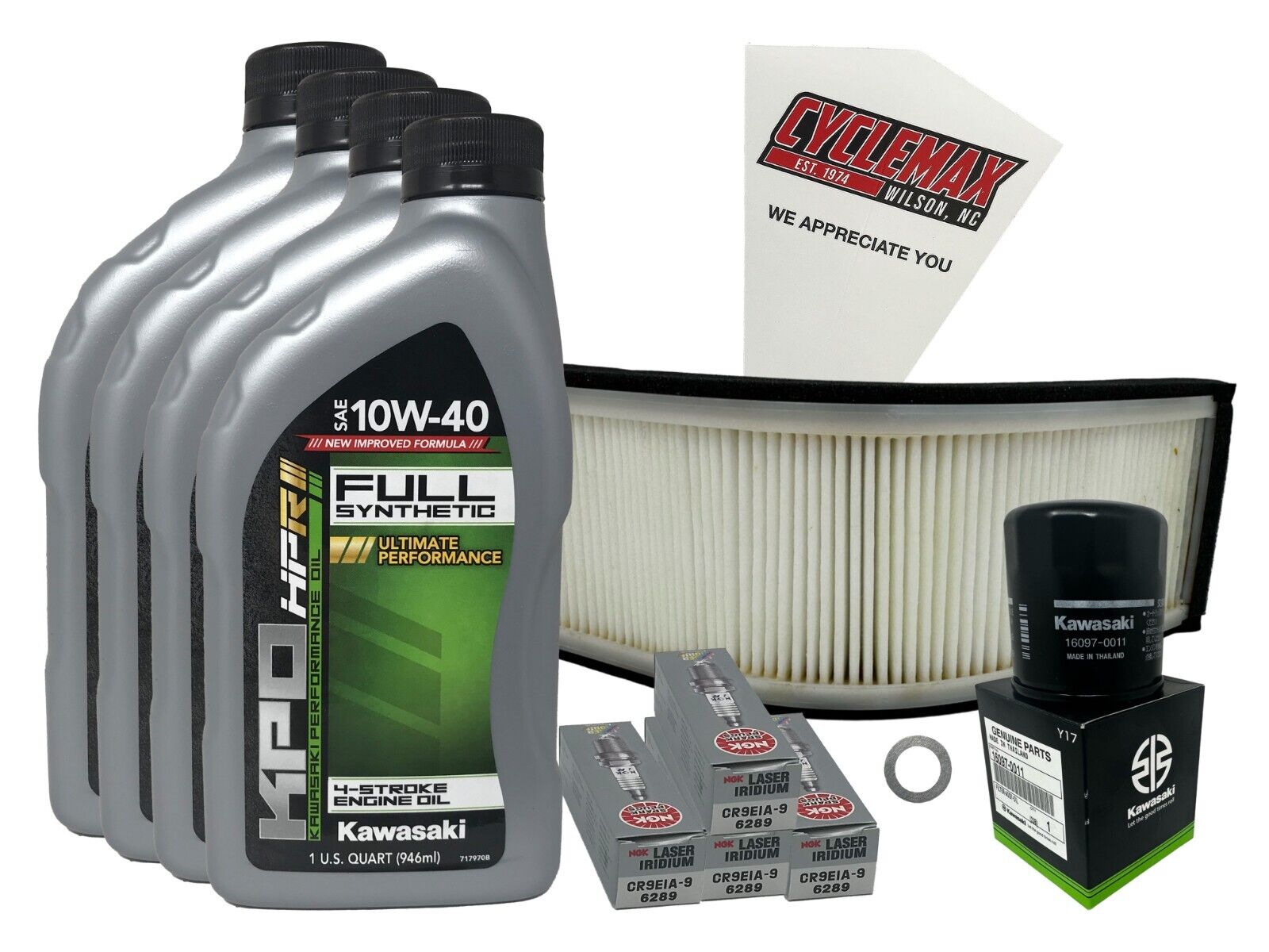 Cyclemax Full Synthetic Tune Up Kit w/Plugs fits 2004-2007 Kawasaki Ninja ZX-10R