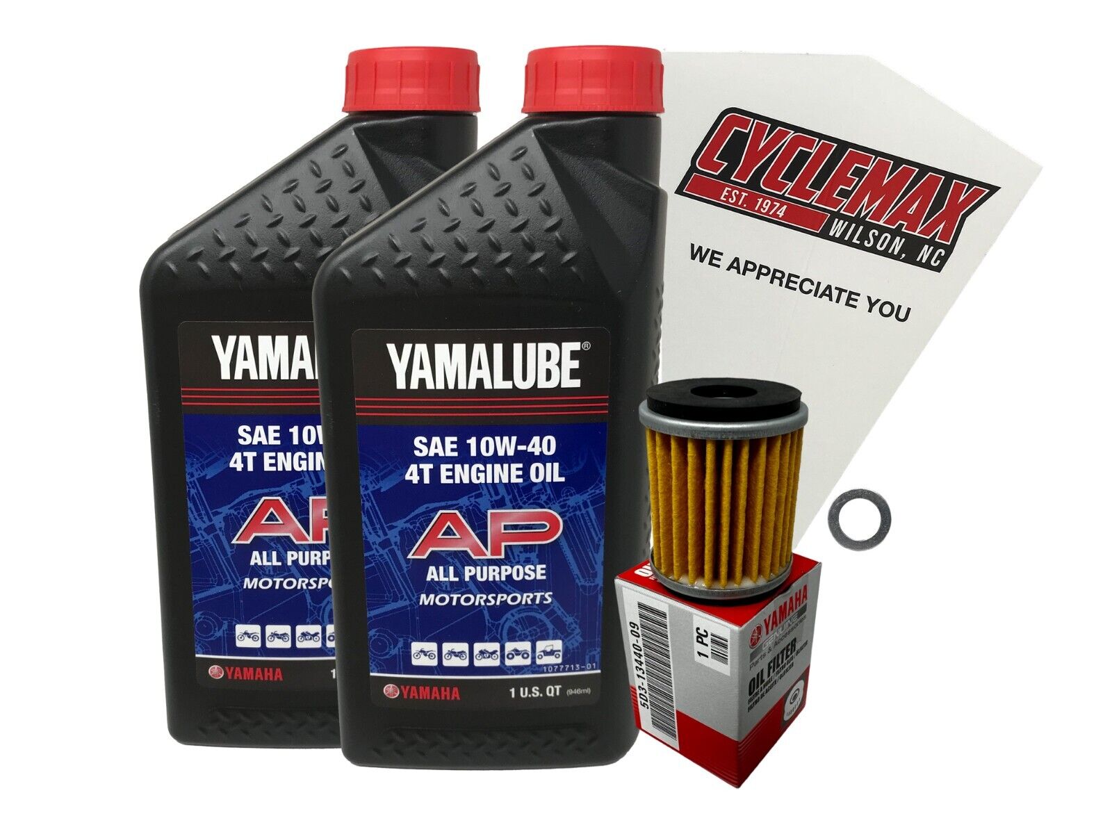 Cyclemax OEM Standard Oil Change Kit fits 2009-2024 Yamaha YFZ450R