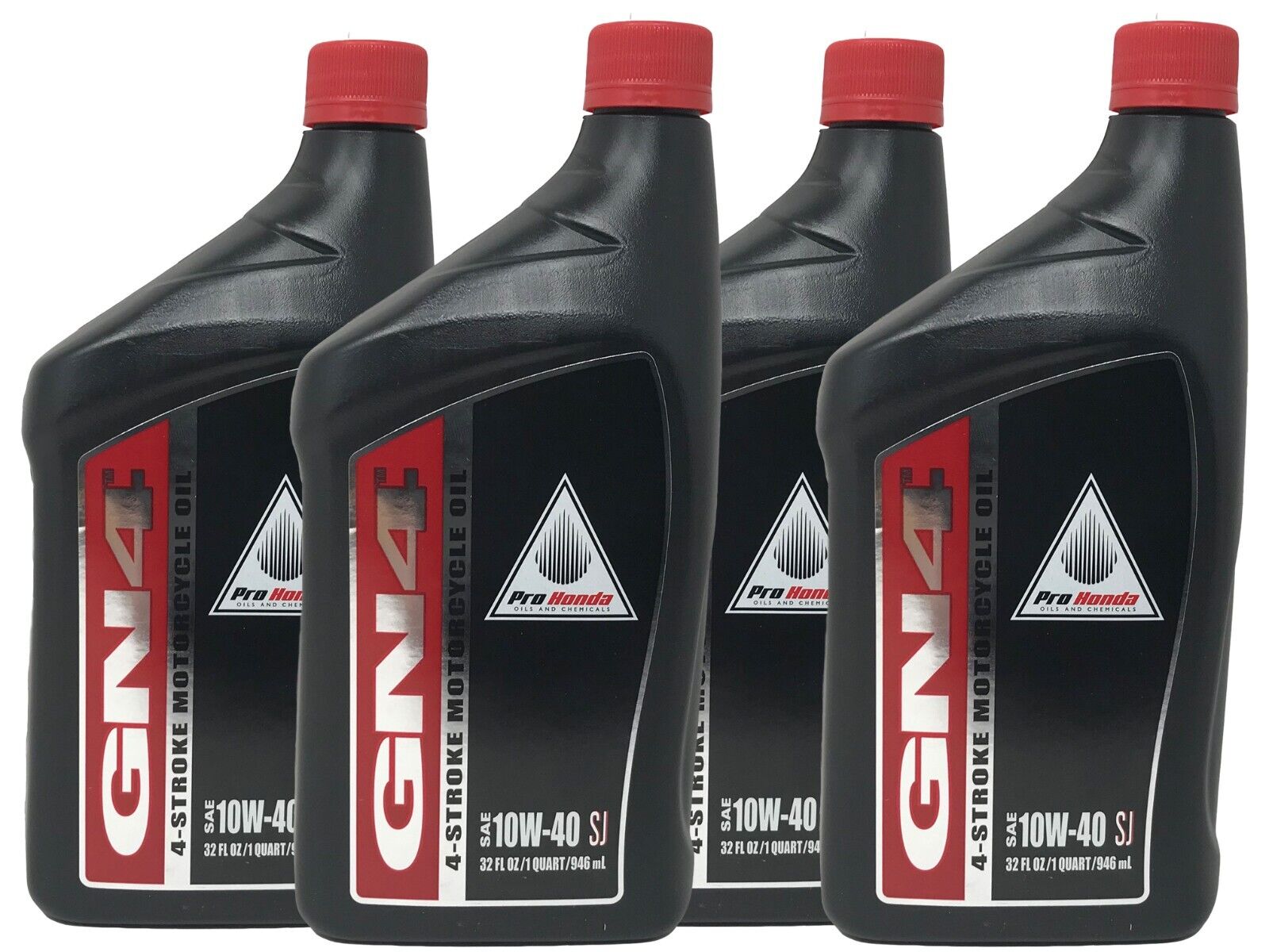 Honda Genuine OEM GN4 Motorcycle 10W-40 Oil Quart 08C35-A141M01 - 4 Pack