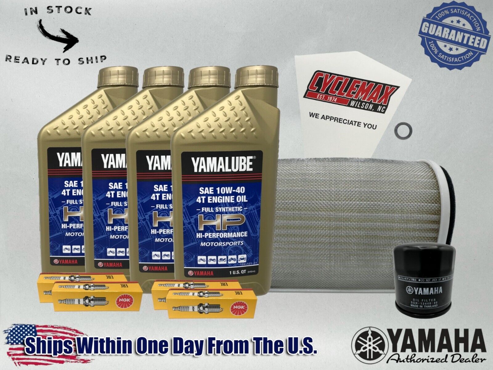 Cyclemax Full-Synthetic Yamalube Tune-Up Kit fits 2003-2024 Yamaha FJR1300