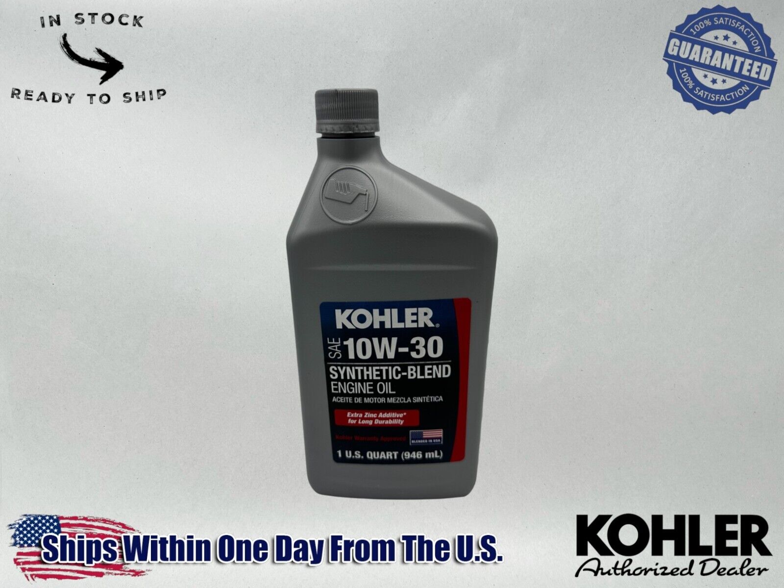 Kohler Genuine OEM SAE 10W-30 Synthetic-Blend Engine Oil 25 357 65-S