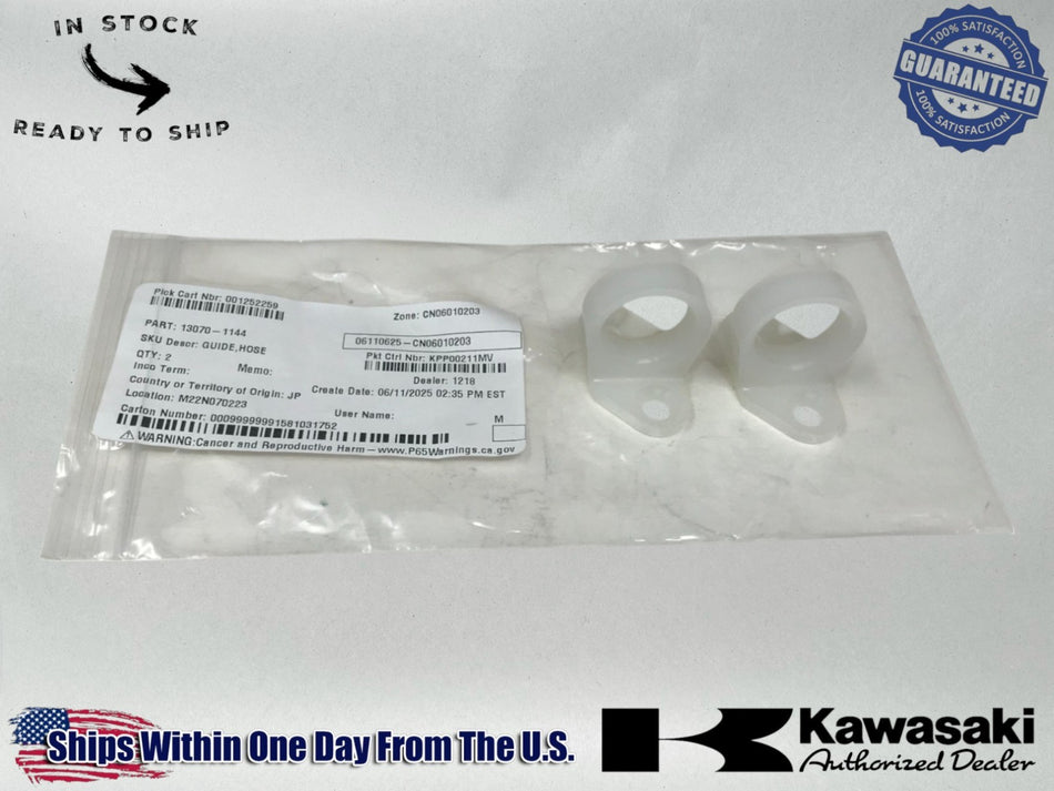 Kawasaki OEM CNC Rear Brake Line Hose Clamps KX80 KX85 KX125 KX250 13070-1144