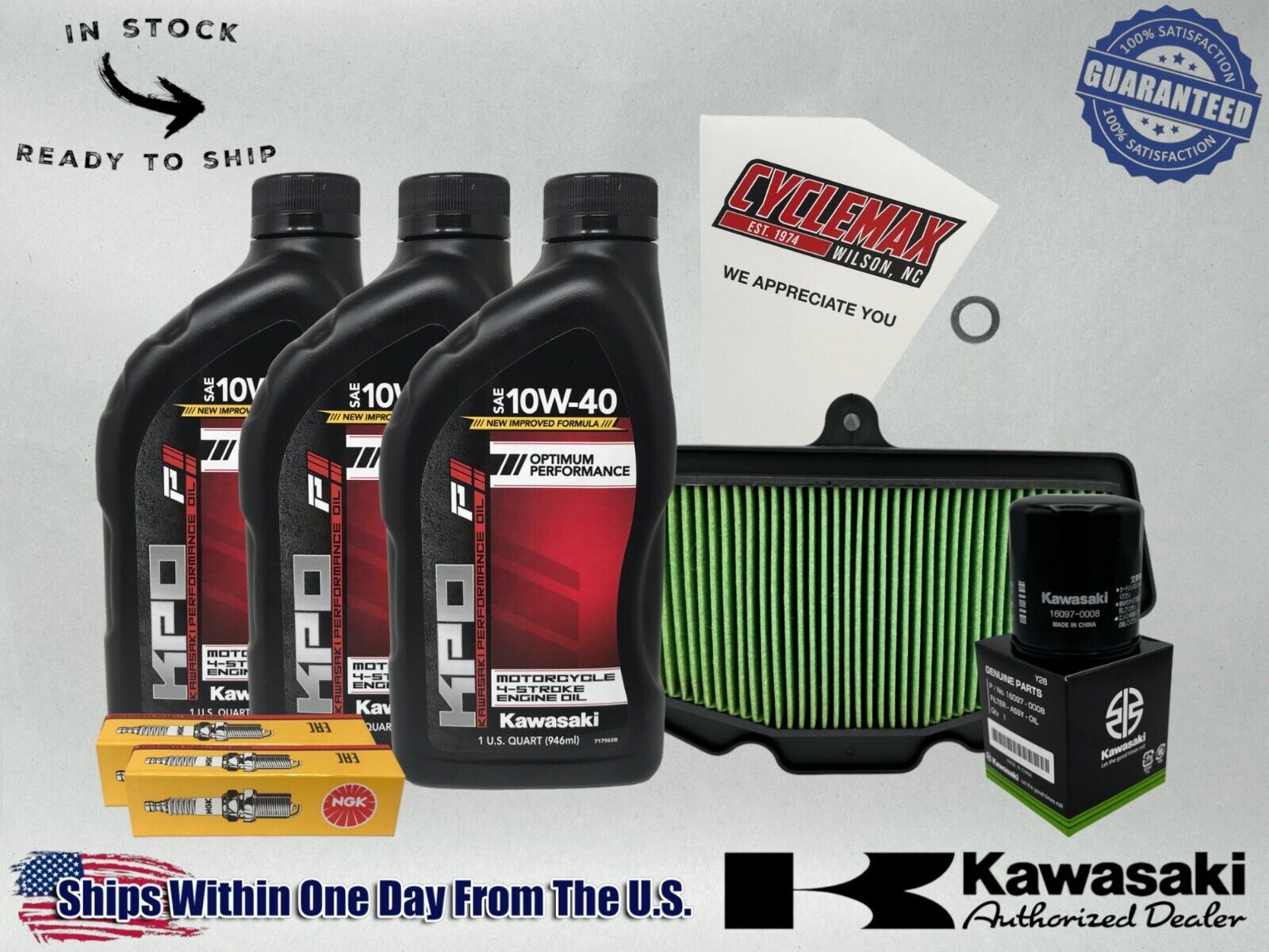 Cyclemax Standard KPO Tune-Up Kit fits 2023-2024 Kawasaki NINJA ZX-4R