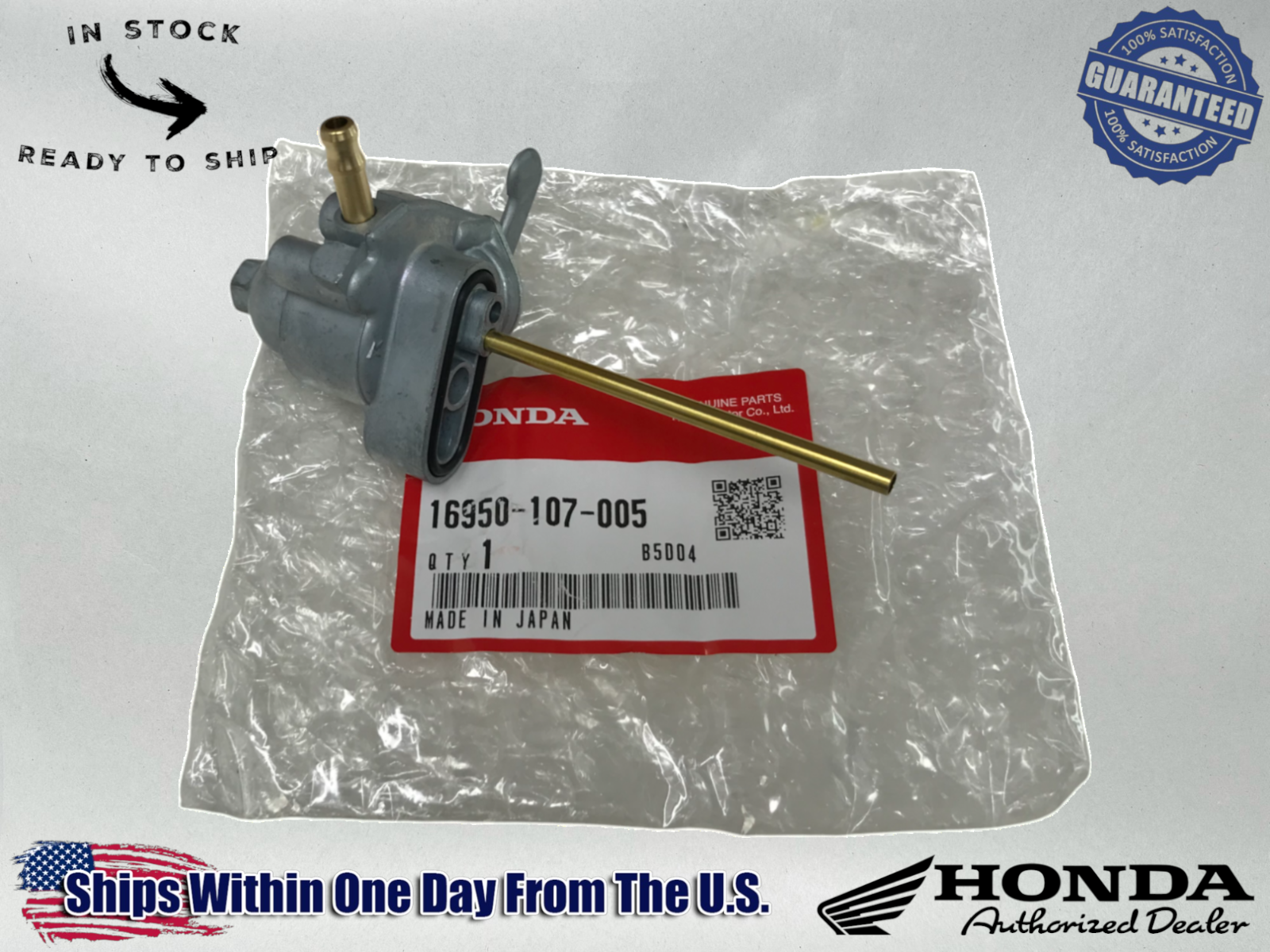 Honda Genuine OEM Petcock CB CL SL XL 100-350 Fuel Gas Valve Tap  16950-107-005
