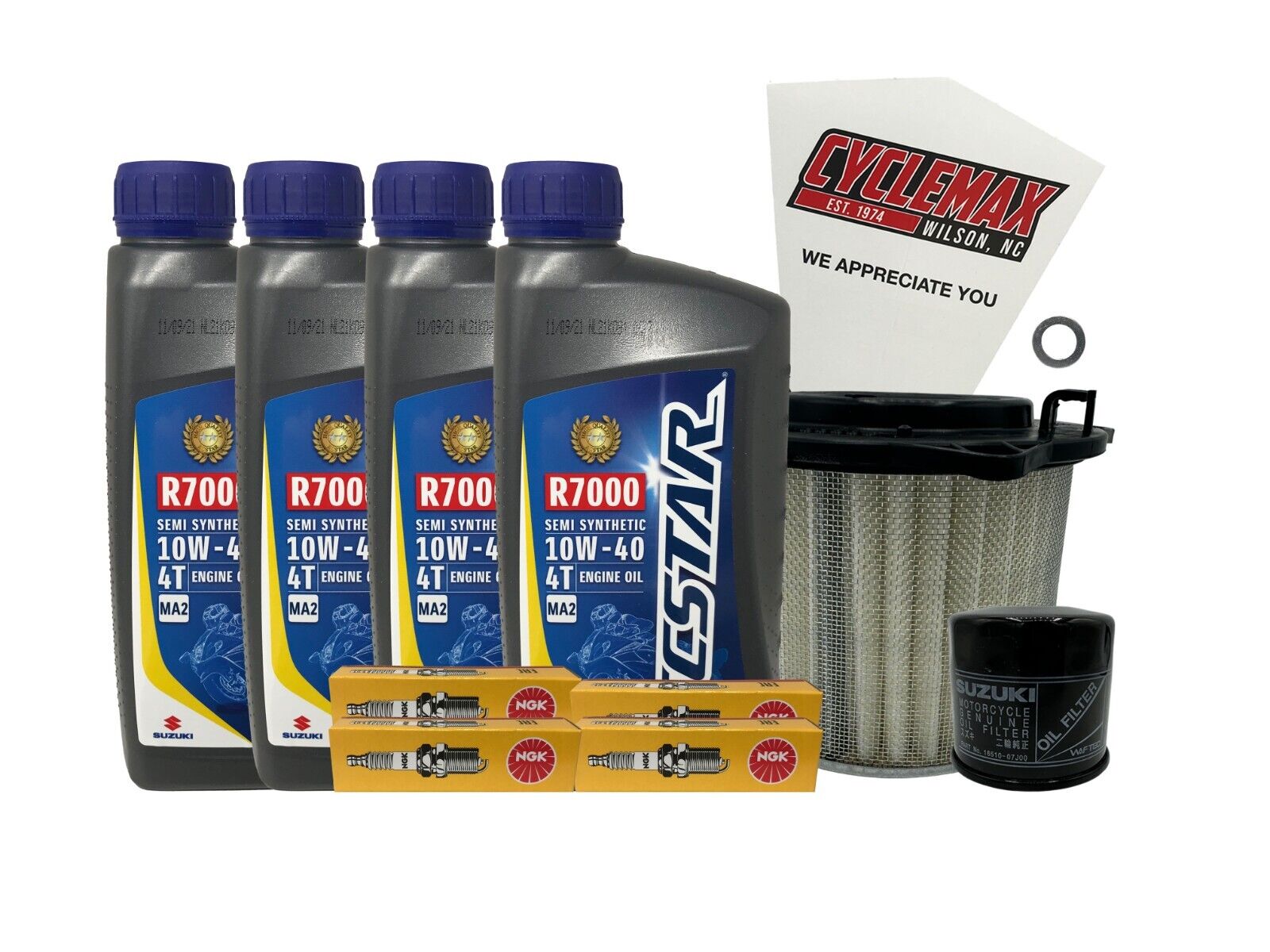 Cyclemax Semi-Synthetic Tune Up Kit w/ Plug fits 2001-2006 Suzuki GSX-750F