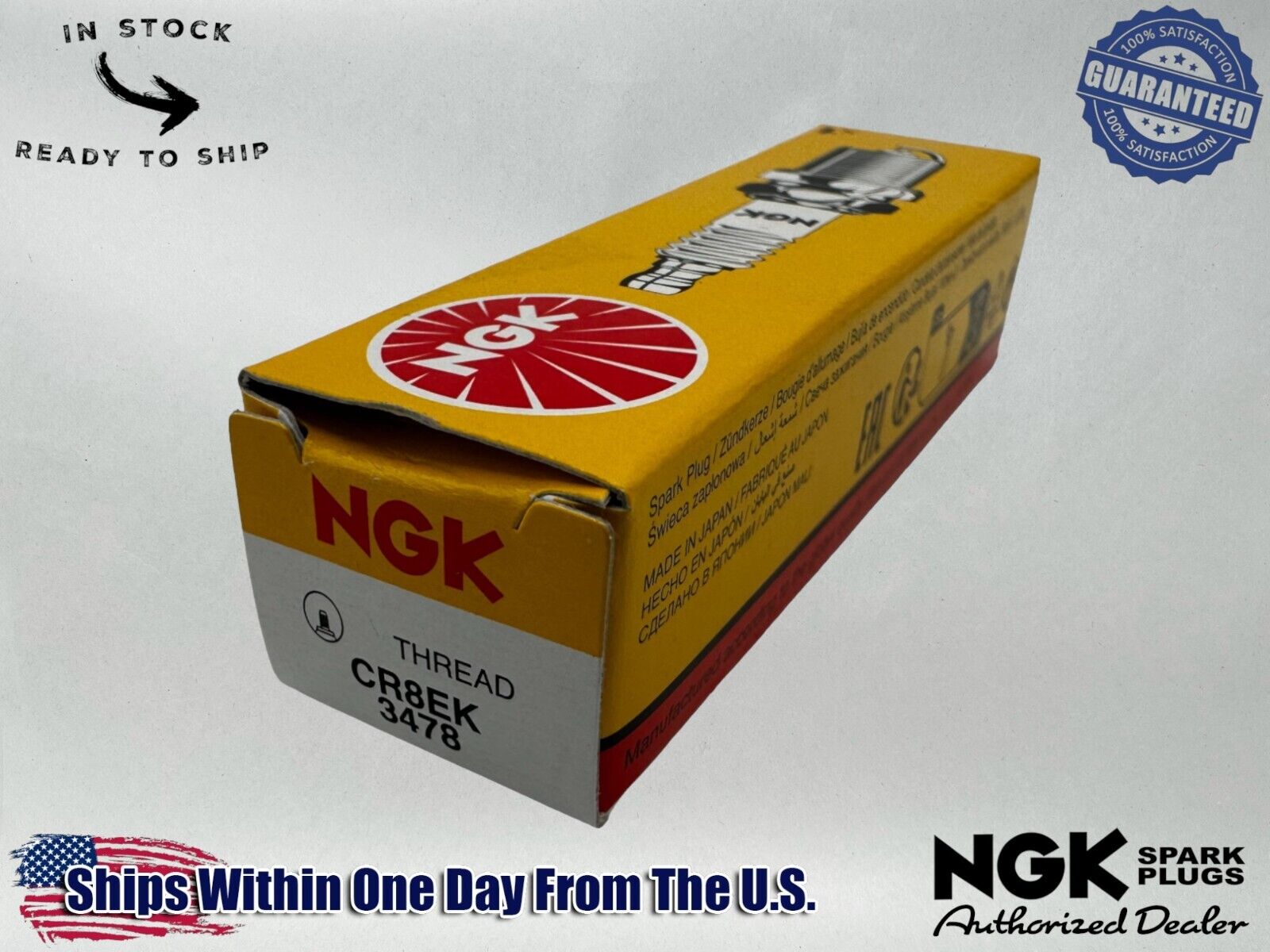 NGK Genuine OEM Authentic Spark Plug CR8EK