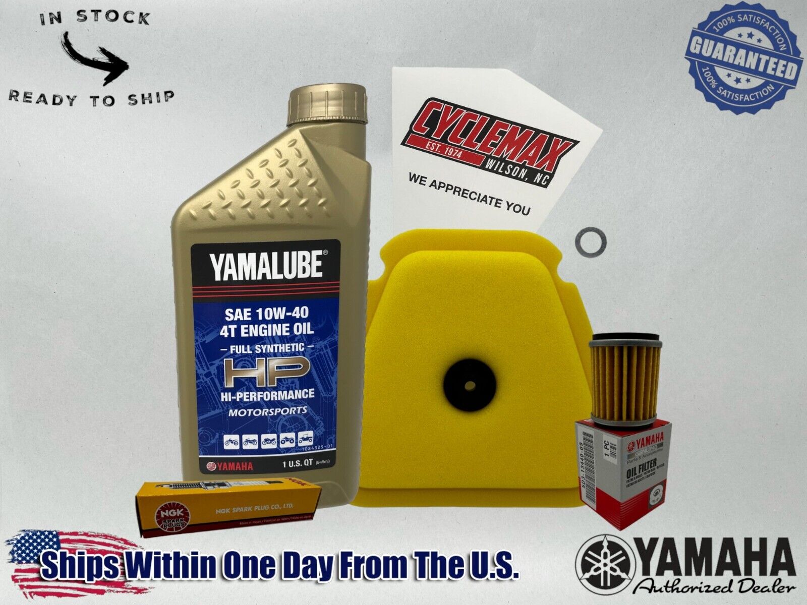 Cyclemax Full Synthetic Tune Up Kit fits 2022-2024 Yamaha YZ250F with Spark Plug