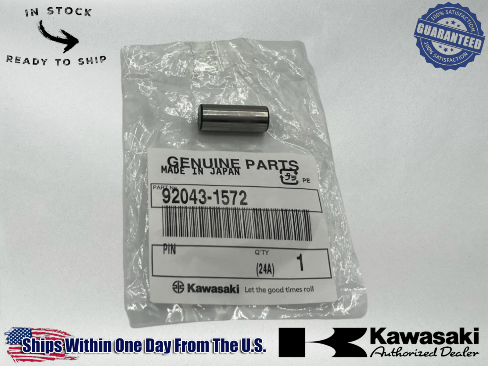 Kawasaki OEM Authentic Pin 92043-1572 1