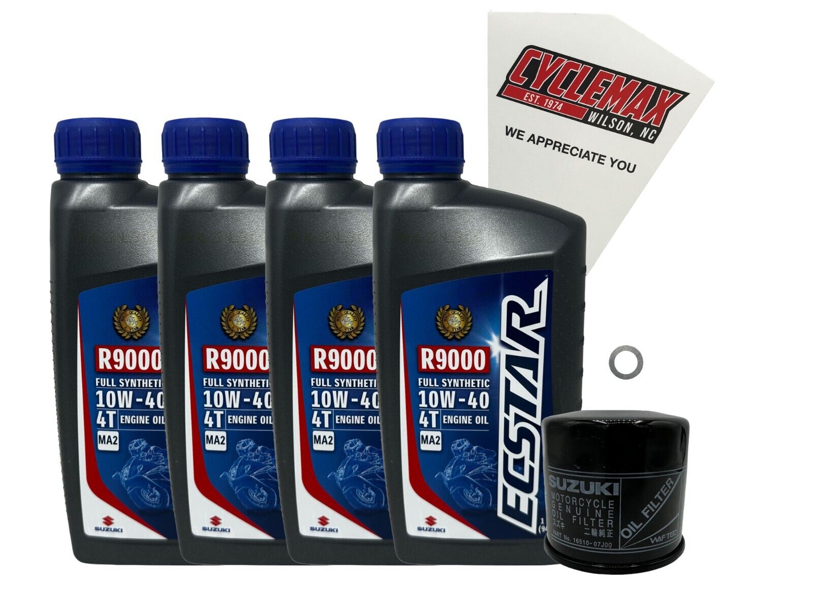 Cyclemax OEM Full Synthetic Oil Change Kit fits 2009-2019 Suzuki VZ-1500