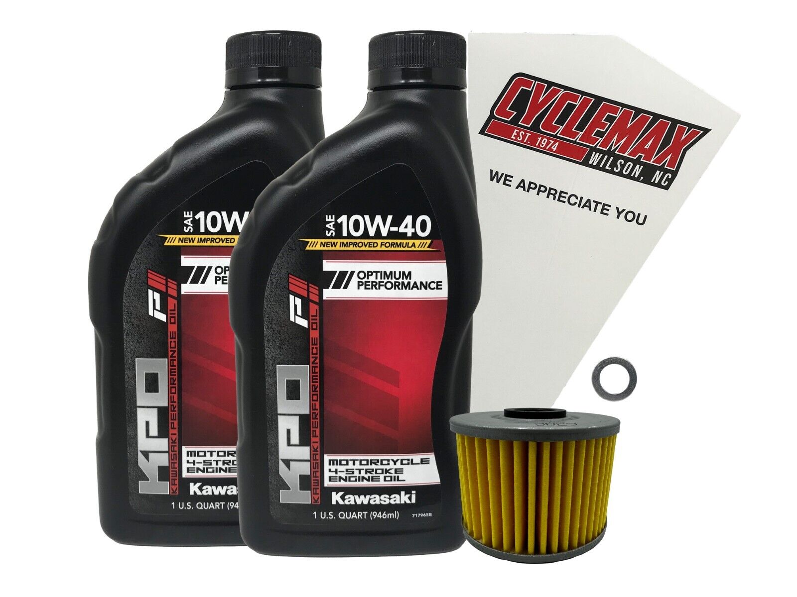 Cyclemax OEM Standard Oil Change Kit fits 2008-2014 Kawasaki KFX 450R