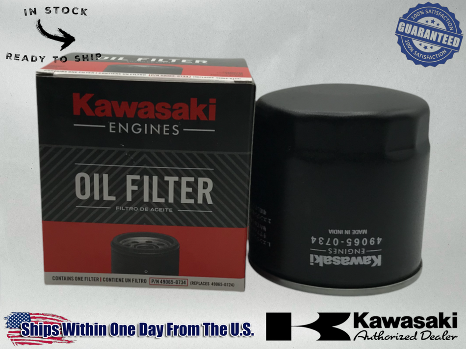 OEM Kawasaki Oil Filter 49065-0734 (replaces 49065-7010 / 49065-0724)