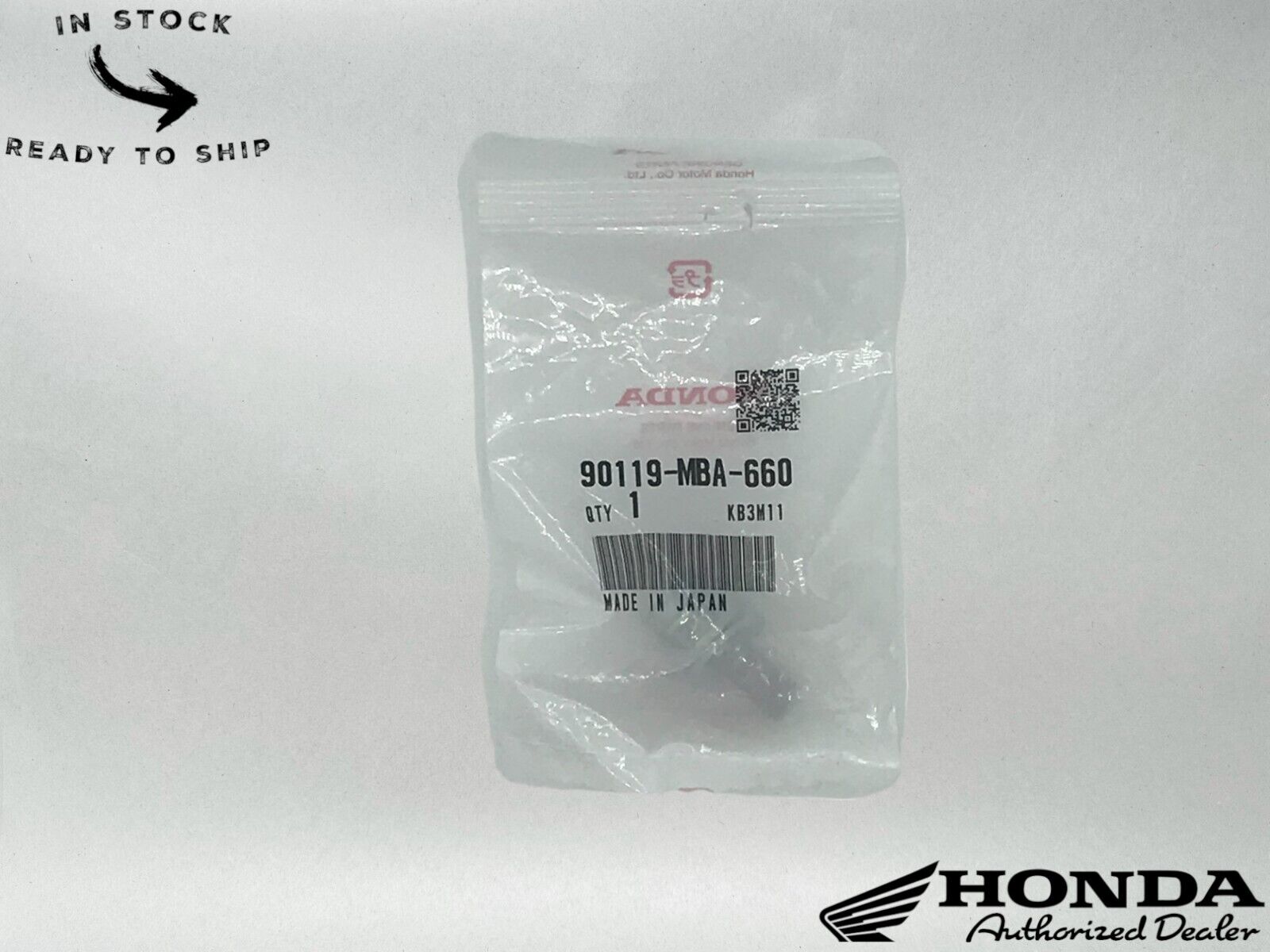 Honda Genuine OEM Special Bolt (8mm) 90119-MBA-660