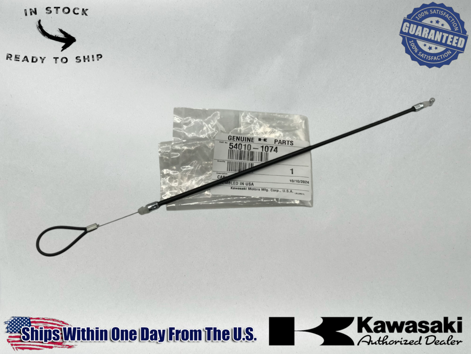 Kawasaki Genuine OEM 1989-2011 BAYOU 220 BAYOU 250 SEAT HOOK CABLE 54010-1074