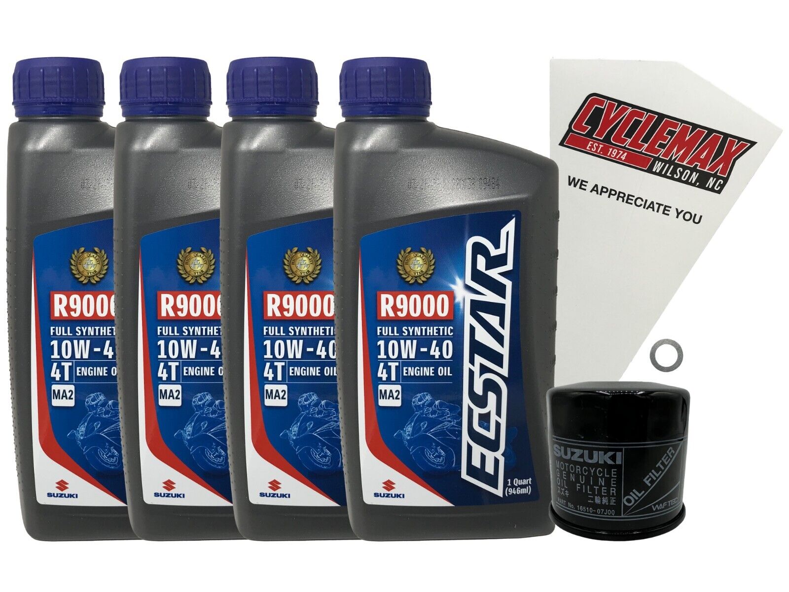 Cyclemax OEM Full Synthetic Oil Change Kit fits 2008-2009 Suzuki VZR-1800 K6-K7