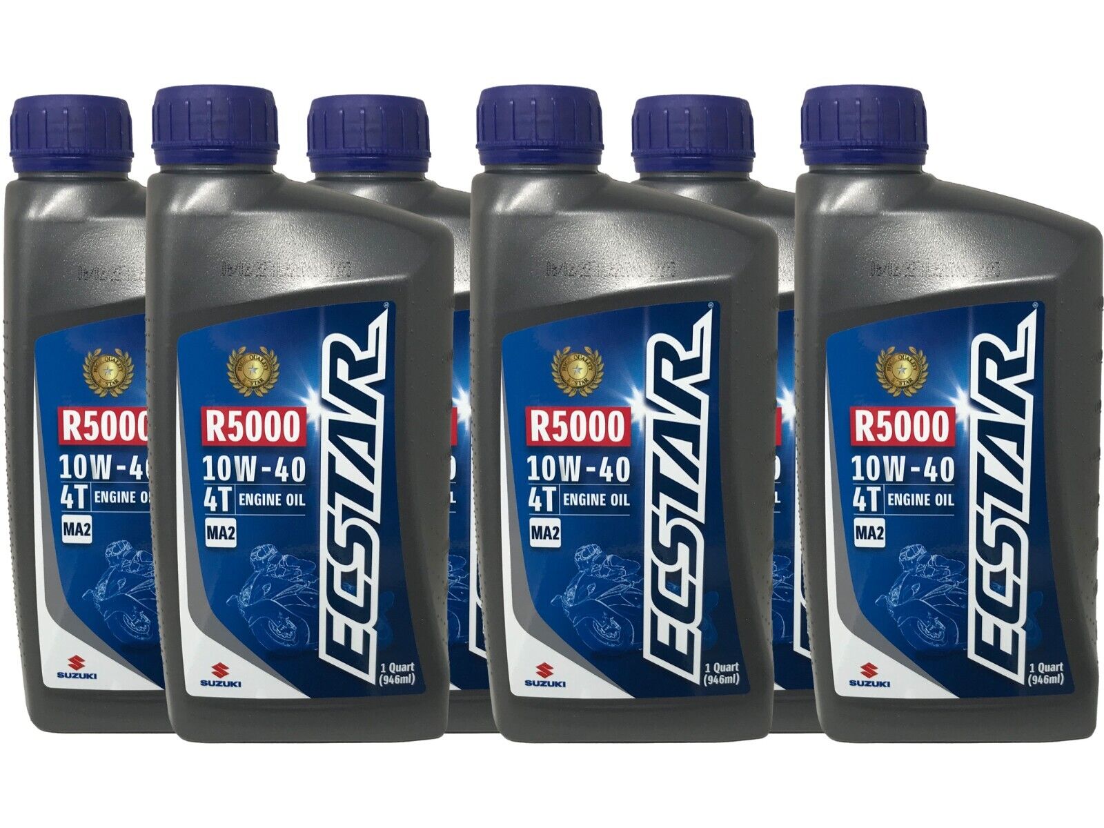 Suzuki Ecstar R5000 10W-40 Motorcycle Engine Oil 990A0-01E10-01Q - 6 Pack