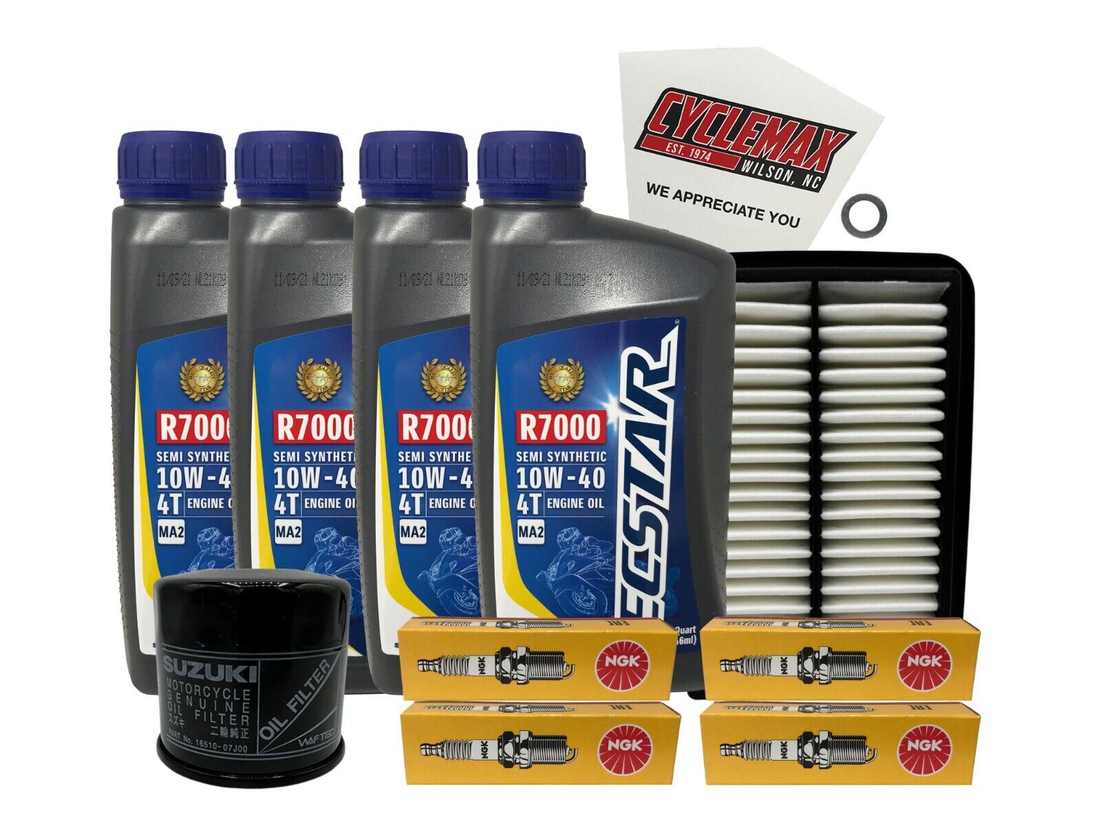 Cyclemax Semi-Synthetic Tune Up Kit w/ Plugs fits 1997-2005 Suzuki GSF 1200