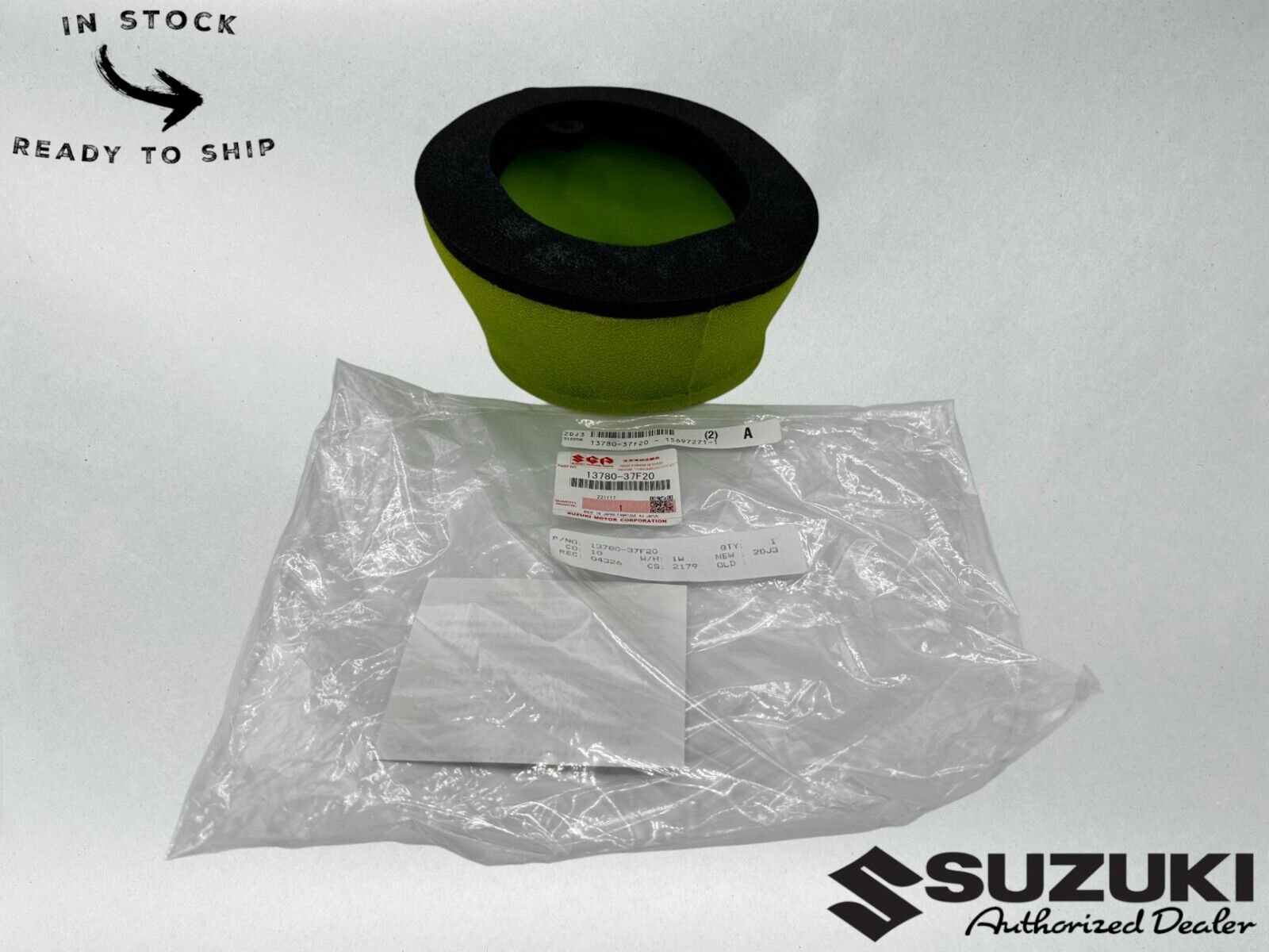 Suzuki Genuine OEM Authentic Air Filter 13780-37F20