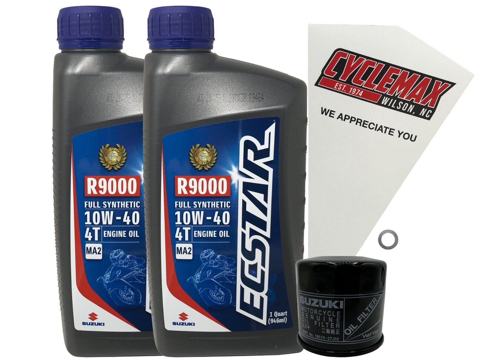 Cyclemax OEM Full Synthetic Oil Change Kit fits 2005-2007 Suzuki LT-A700X