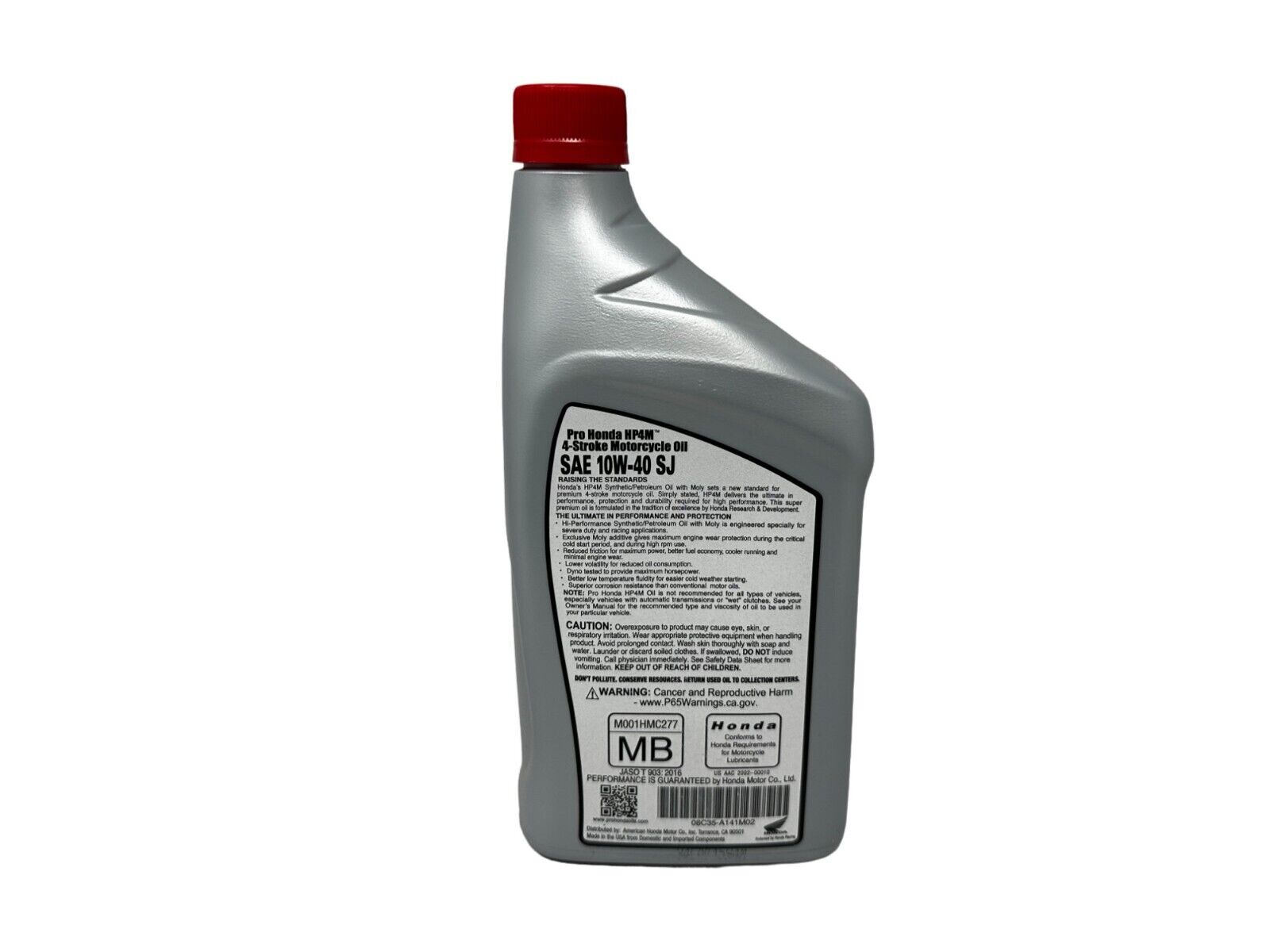 4 Quarts of Genuine 08C35-A141M02 HP4M Honda 4-Stroke Synthetic Blend 10W-40 Oil