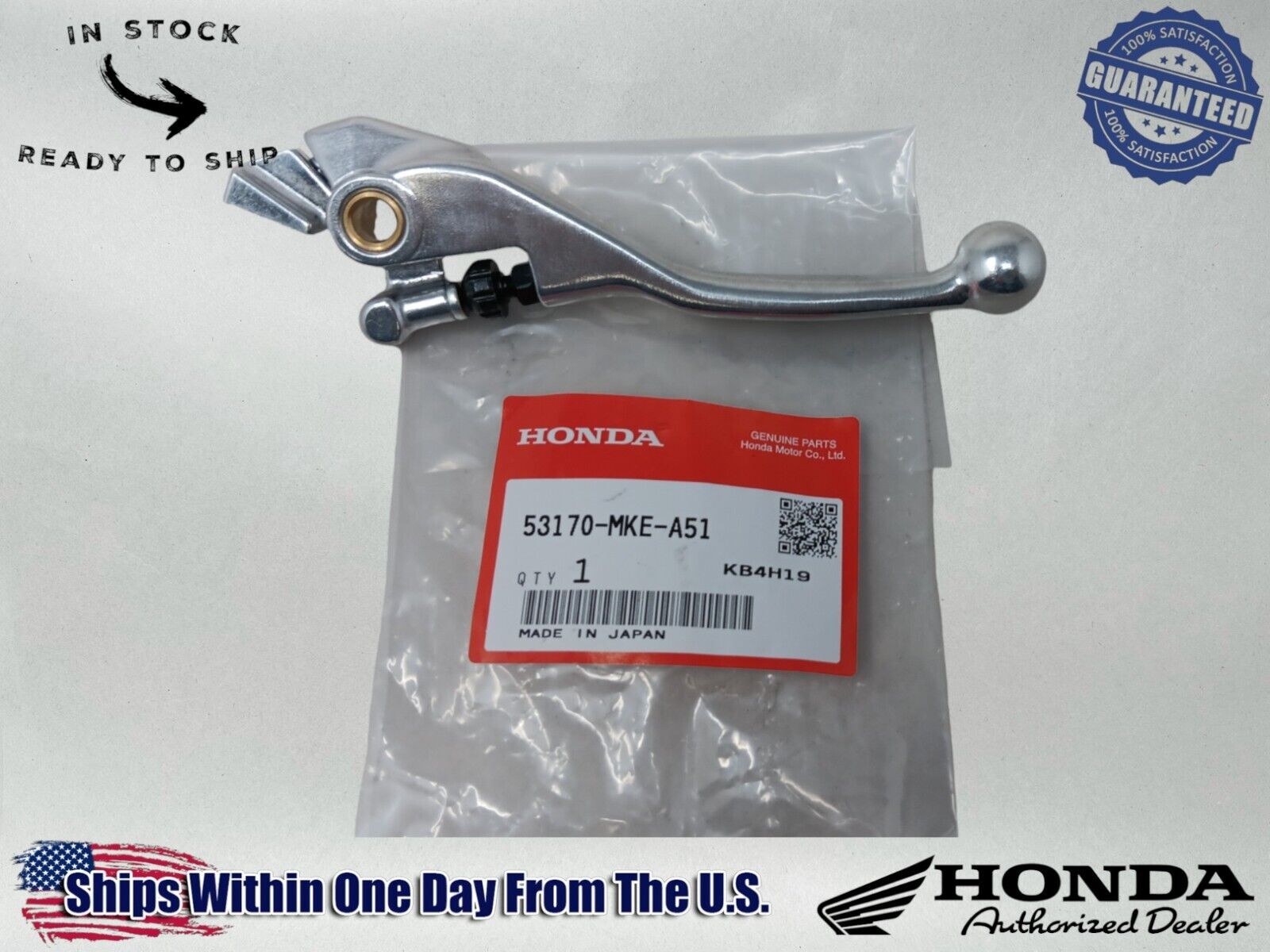 Honda Genuine OEM Authentic Front Brake Lever 53170-MKE-A51