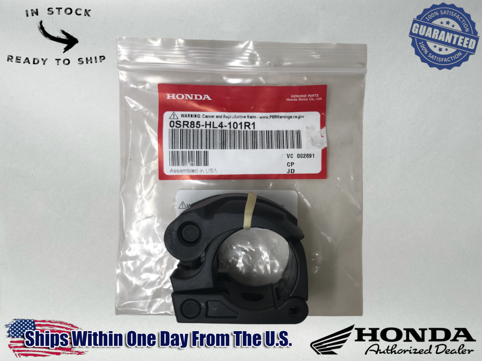 Honda OEM ROPS Camlock Clamp 45mm Pioneer 1000 ONLY SXS1000 0SR85-HL4-101R1