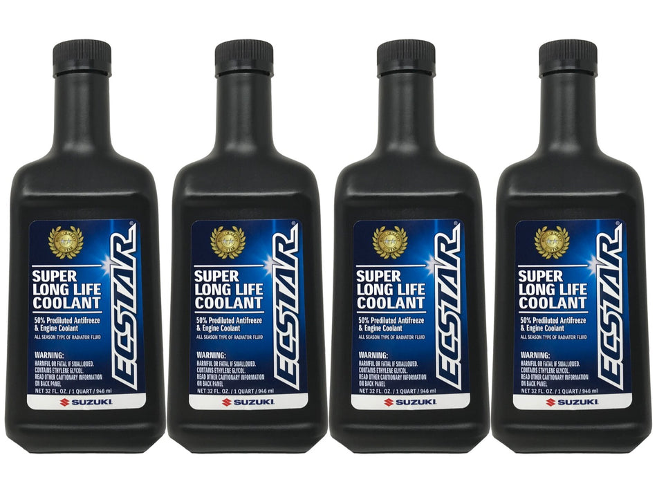Suzuki Genuine OEM Ecstar Super Long Life Coolant 990A0-02E00-01Q - 4 Pack