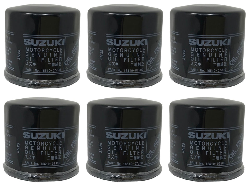 6 Pack Suzuki OEM Oil Filter 16510-07j00