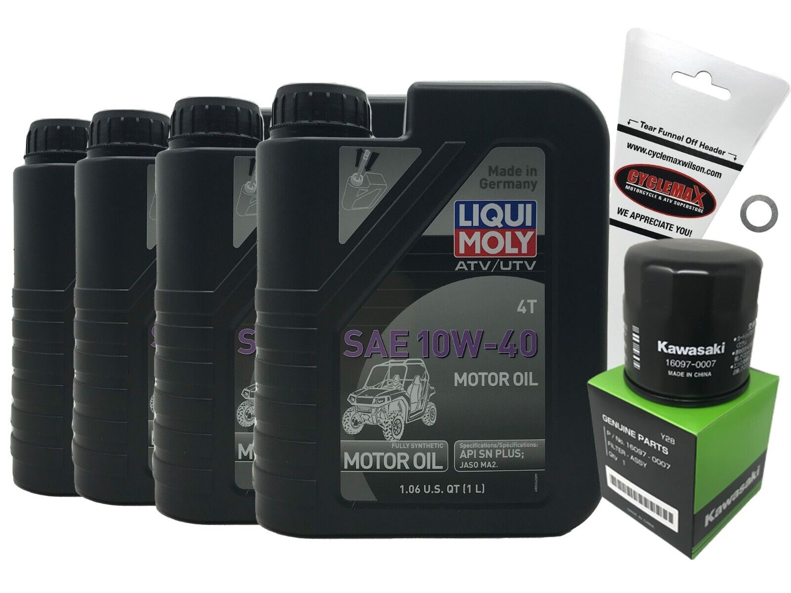 2020-2023 Kawasaki Teryx KRX1000 Oil Change Kit Liqui Moly Oil and OEM Filter