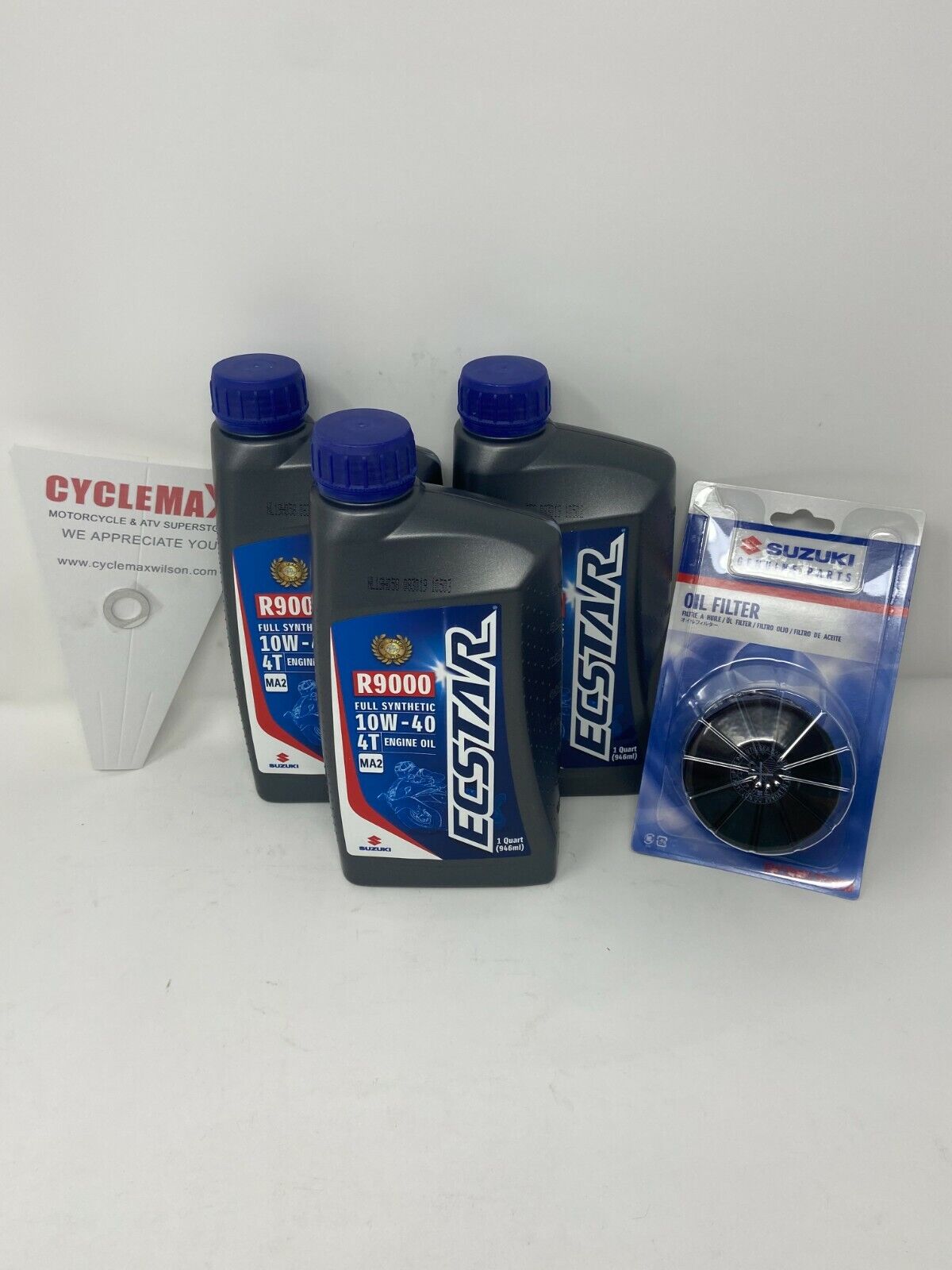 OEM 2002-2021 Suzuki GSX-R750 10w40 Full Synthetic Oil Change Kit