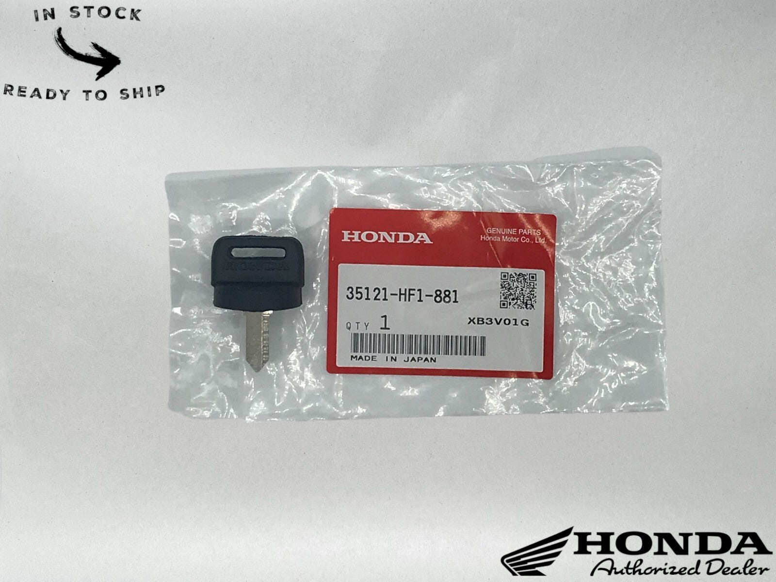 Honda Genuine OEM Blank Key Type 1 35121-HF1-881 – Cyclemax Parts