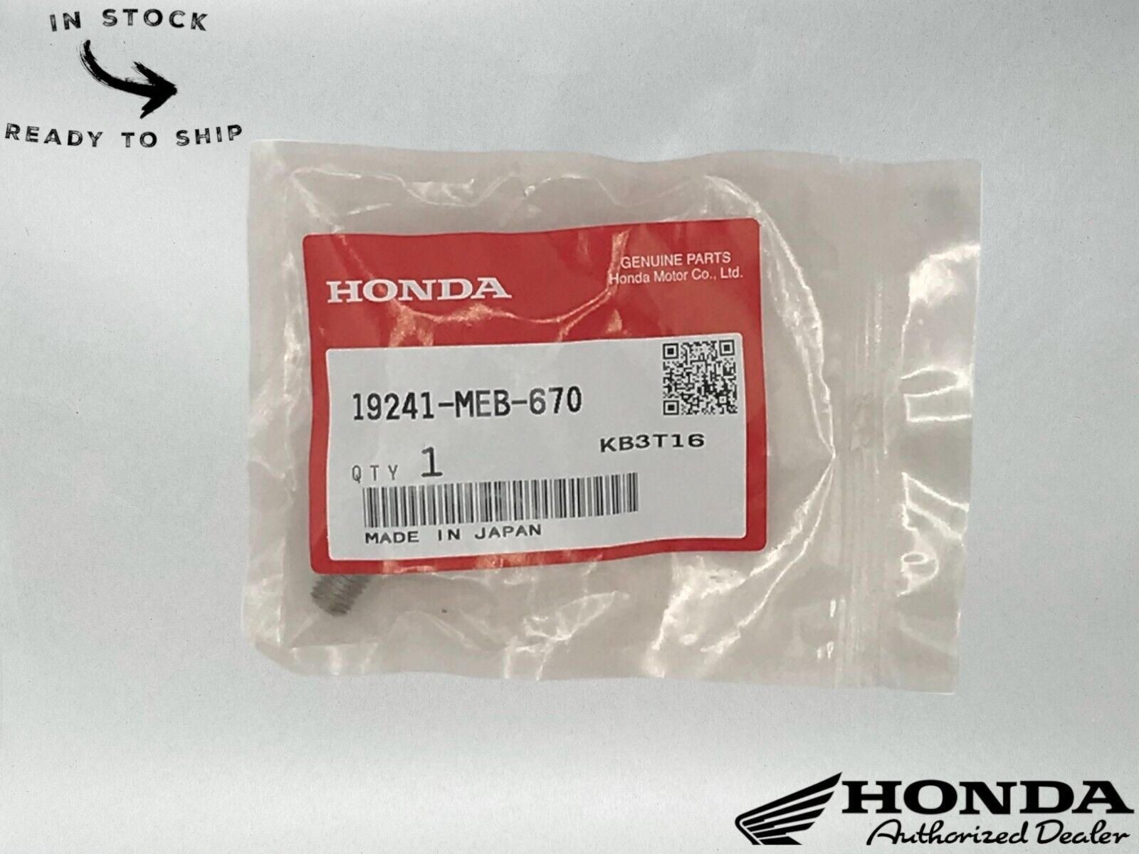 Honda Genuine OEM Water Pump Shaft 19241-MEB-670