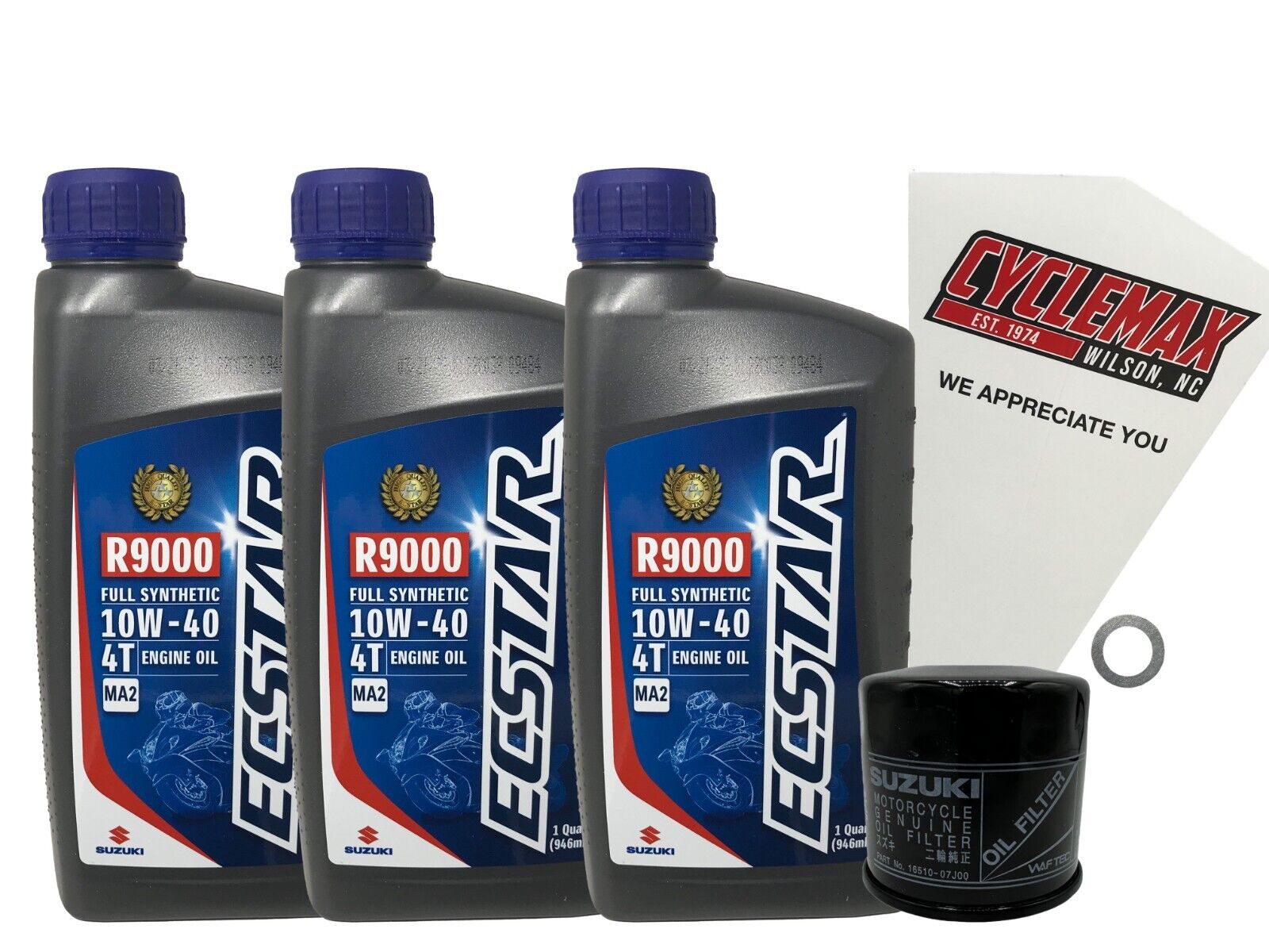 Cyclemax Genuine OEM Full Synthetic Oil Change Kit fits 2007-2010 Suzuki LT-A450