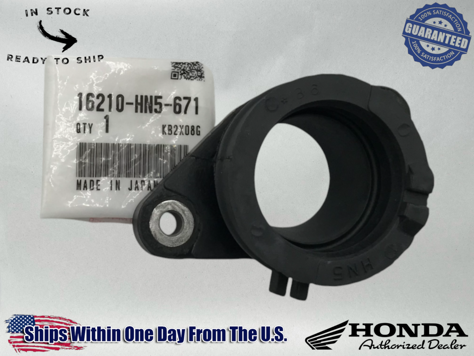 Honda OEM Intake Manifold Carburetor Boot TRX 350 Rancher 2000-06 16210-HN5-671