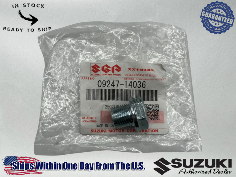 Suzuki OEM PLUG,OIL DRAIN 09247-14036 / GSXR 600 750 1000 HAYABUSA
