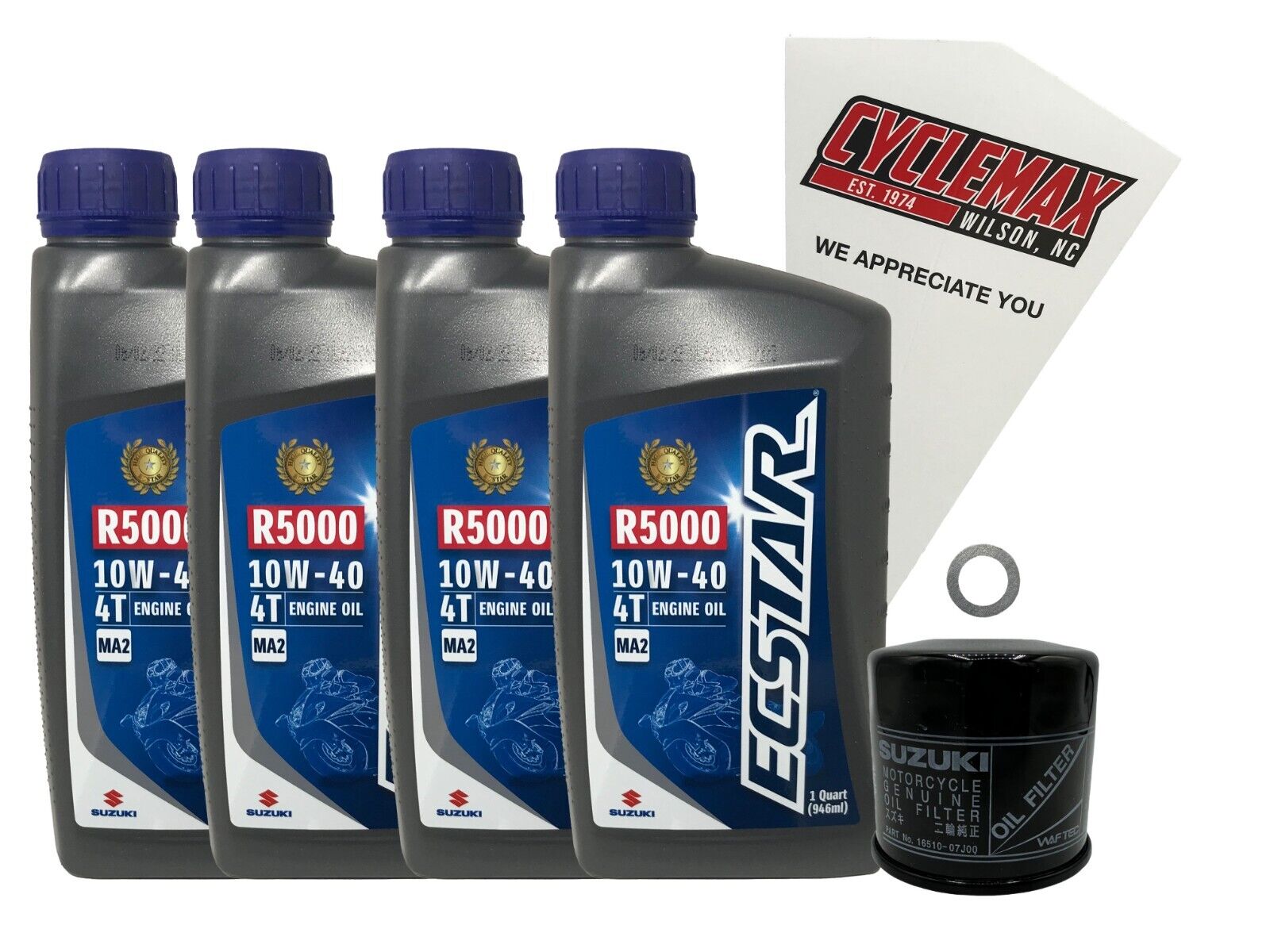 Cyclemax Genuine OEM Standard Oil Change Kit fits 2017-2024 Suzuki GSX-S1000