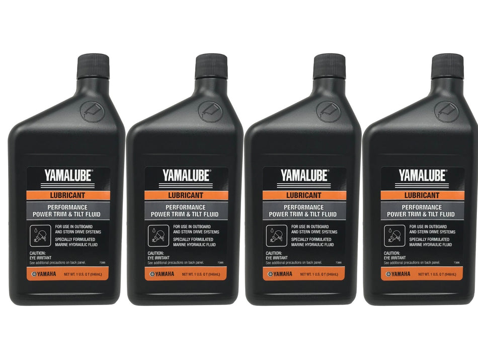 Yamaha Genuine OEM Performance Power Trim & Tilt Fluid ACC-PWRTR-MF-32 - 4 Pack