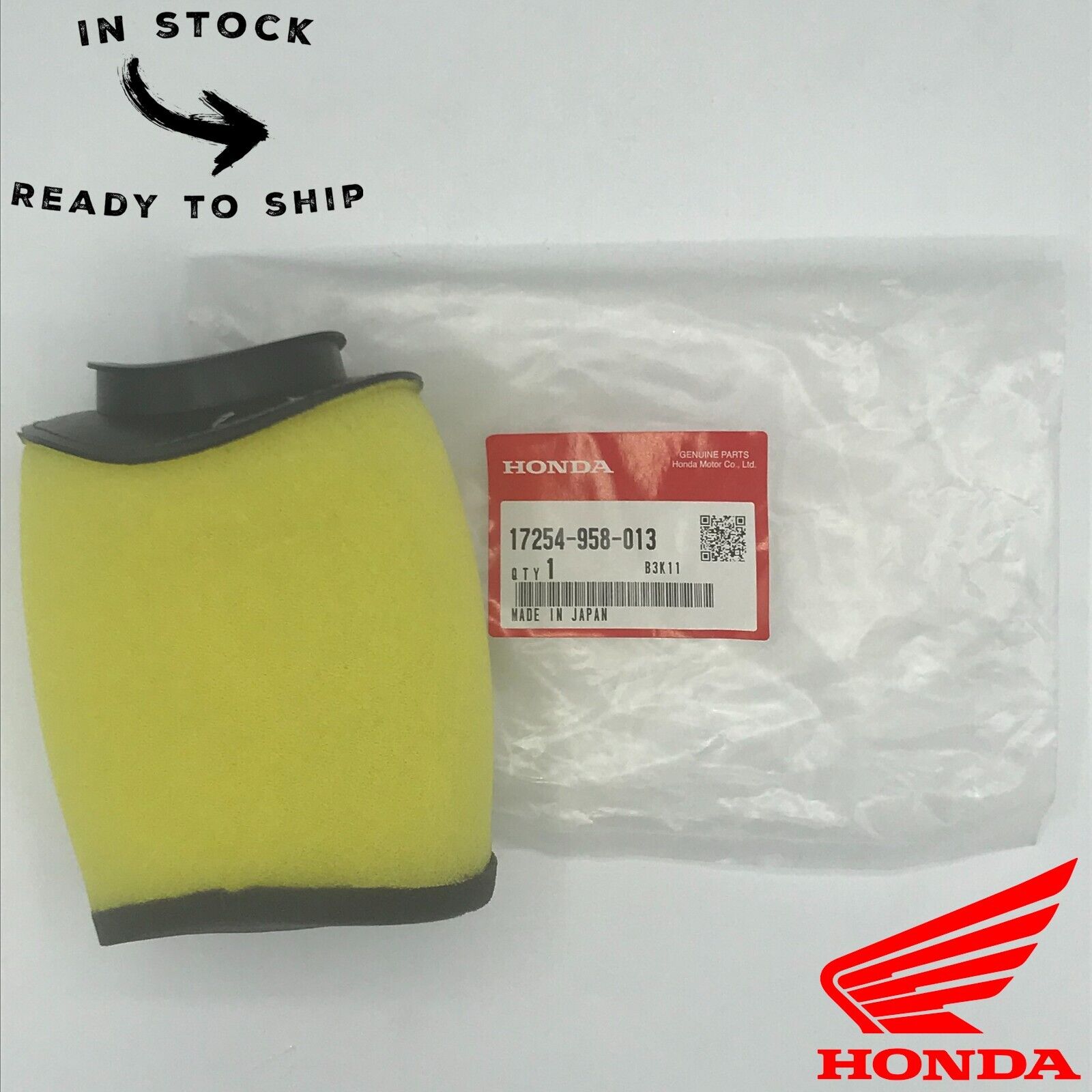 Genuine OEM Honda Air Filter Element Cleaner 17254-958-013