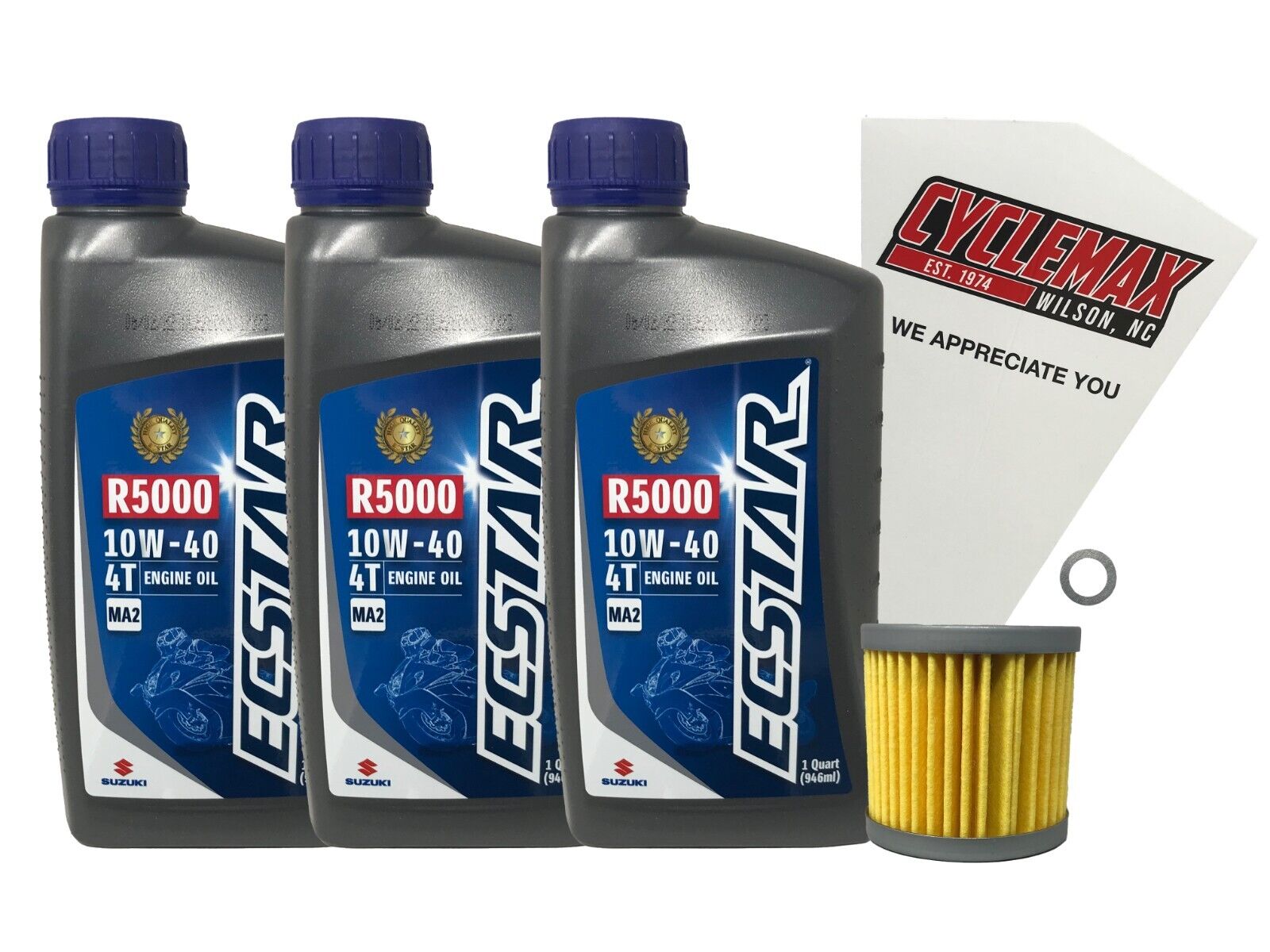 Cyclemax Genuine OEM Standard Oil Change Kit fits 2003-2013 Suzuki LT-Z400 K3-K7