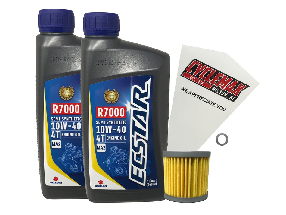Genuine OEM Semi-Synthetic Oil Change Kit fits 2000-2022 Suzuki DR-Z400