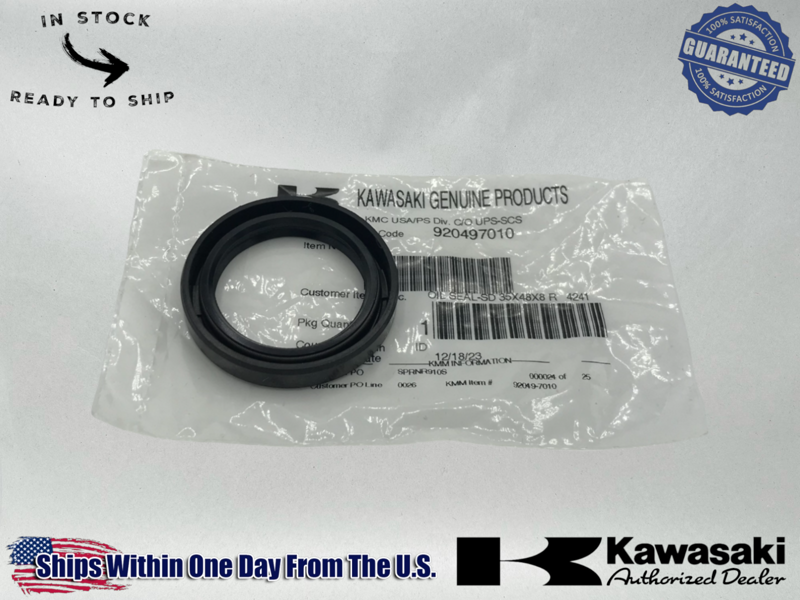 Kawasaki Genuine OEM Authentic Oil Seal 92049-7010 1