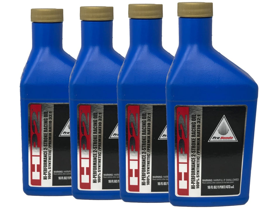 Honda Genuine OEM HP2 Synthetic 2 Stroke Oil Pint 08C35-AH21S01 - 4 Pack