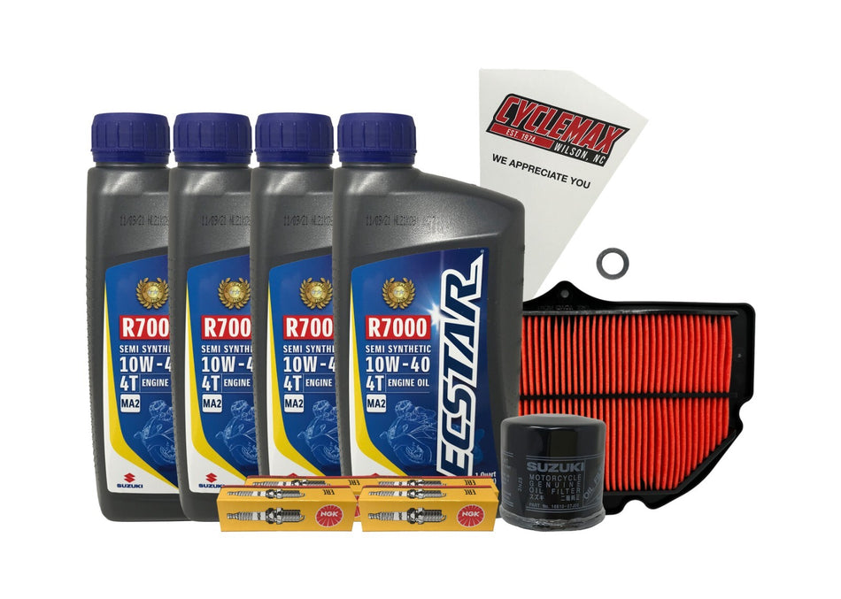 Suzuki Ecstar Semi-Synthetic Tune-Up Kit for 2001-2006 GSX-R1000 with Spark Plugs