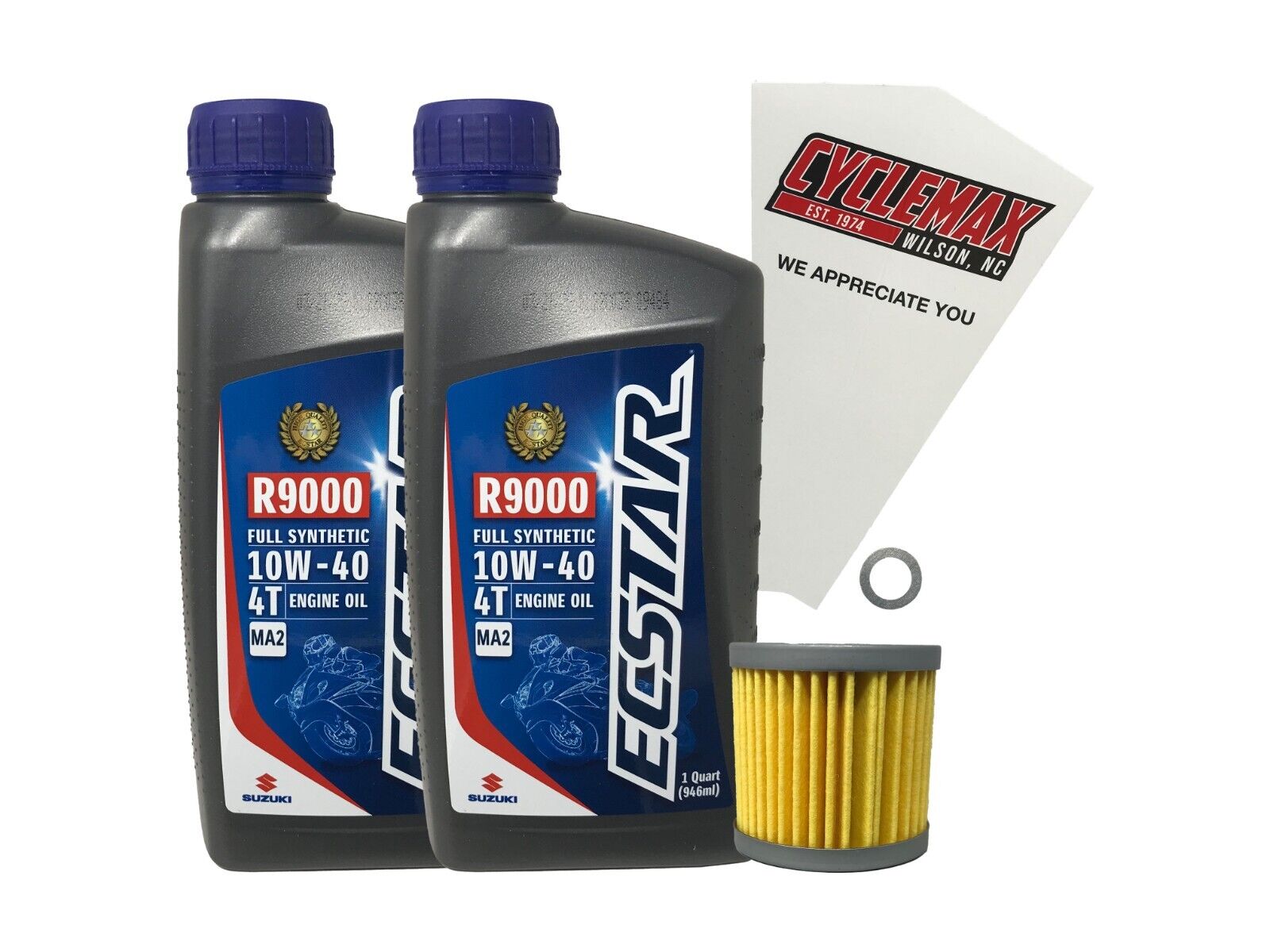 Cyclemax Genuine OEM Full Synthetic Oil Change Kit fits 2006-2010 Suzuki LT-R450