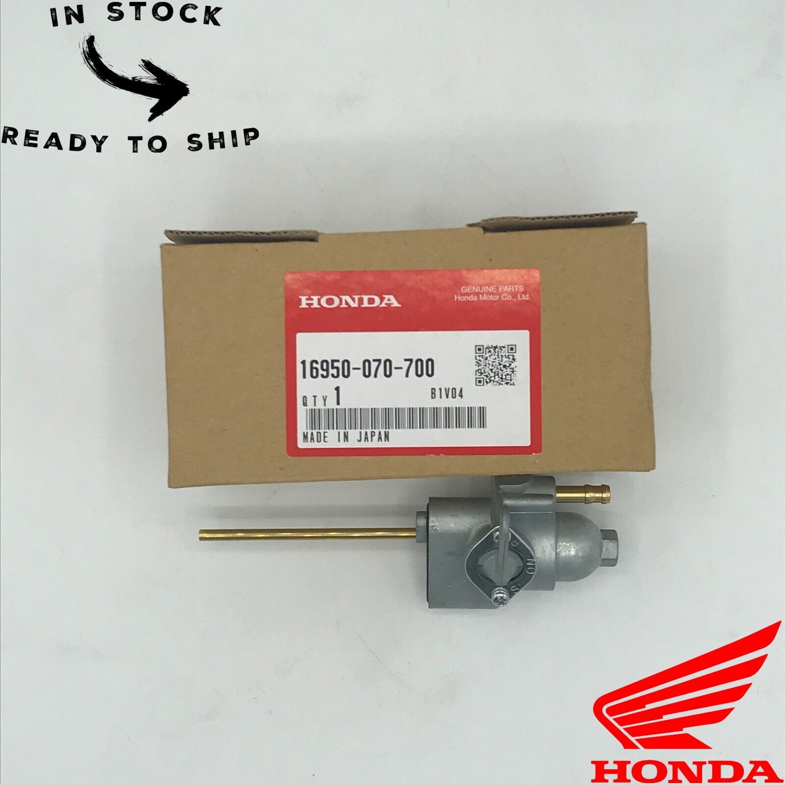 Genuine OEM Honda Fuel Petcock Assembly 16950-070-700