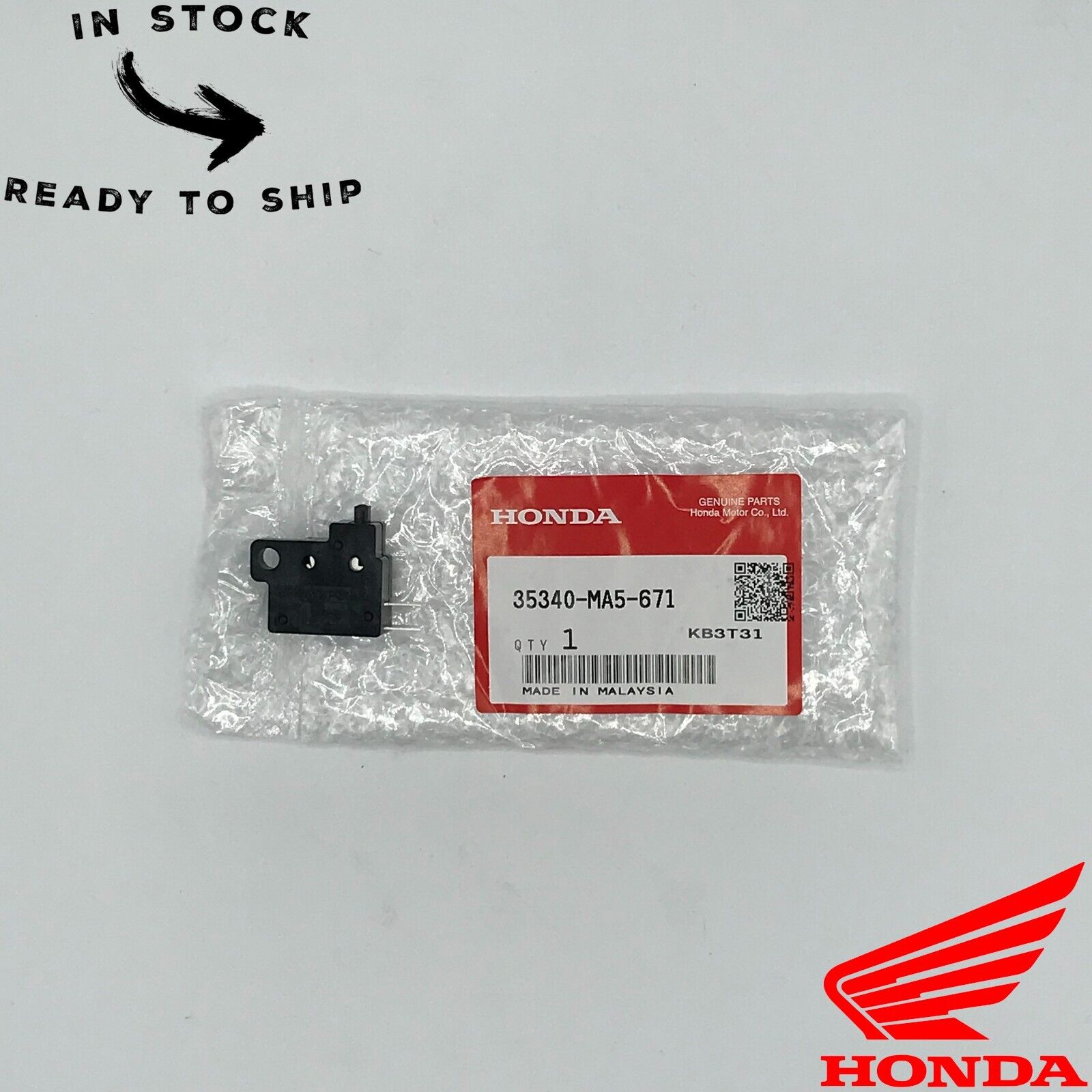 Genuine OEM Honda Front Stop Switch 35340-MA5-671